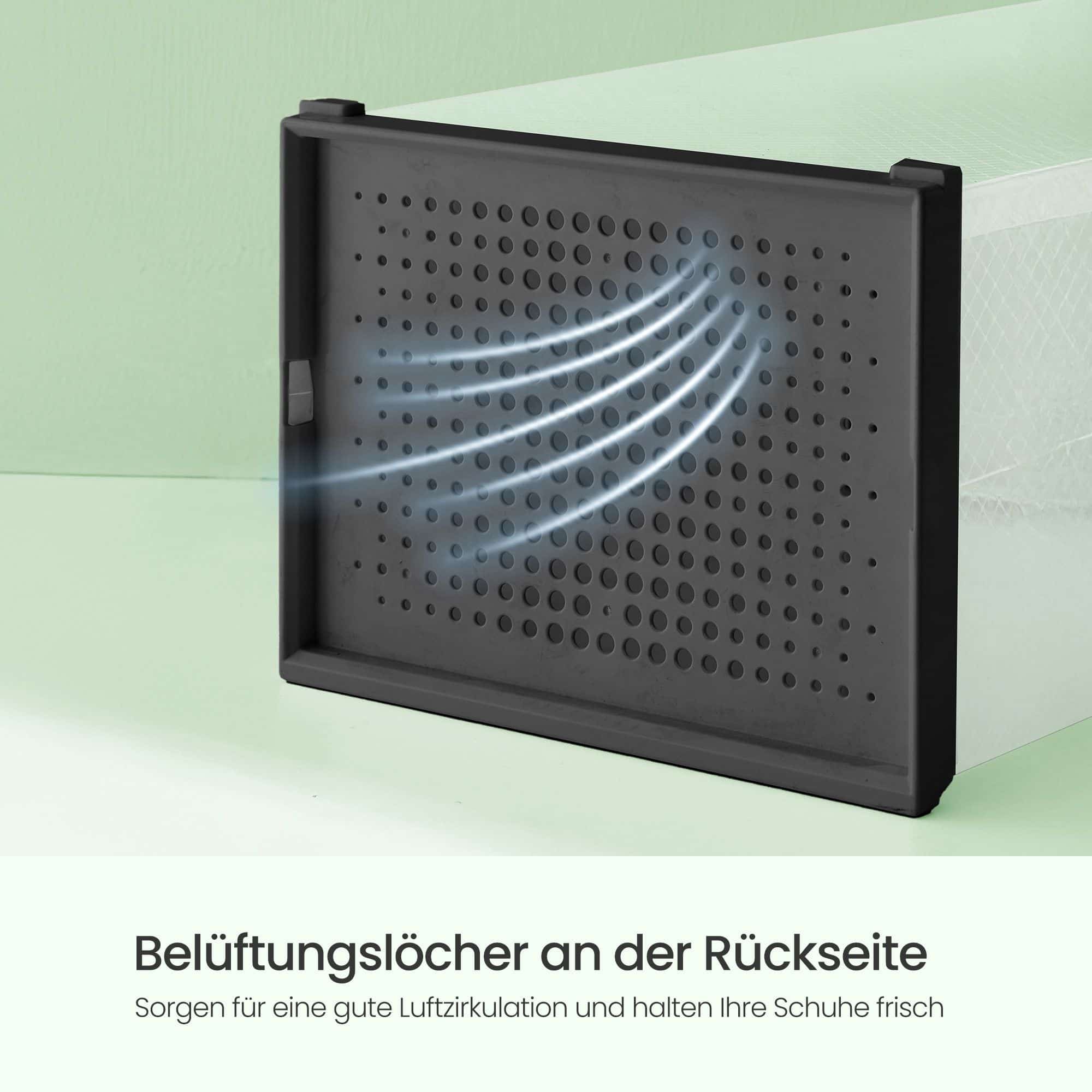 Schuhboxen, 18er Set, Schuh-Organizer aus Kunststoff