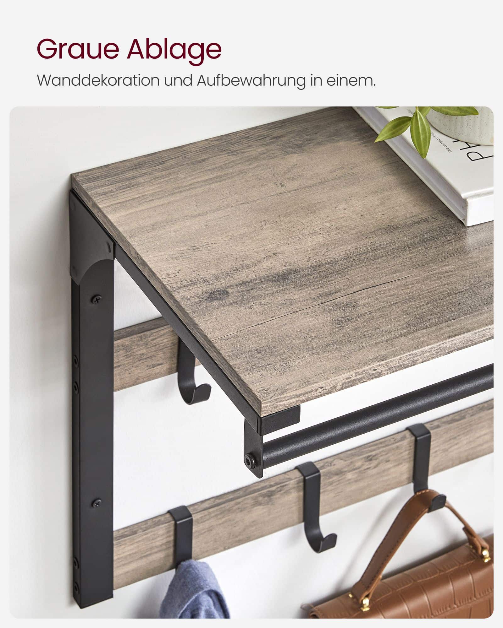 Wandgarderobe mit Kleiderstange Wandgarderobe mit Kleiderstange