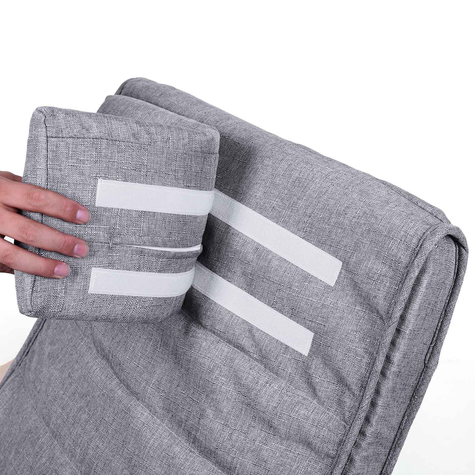 Schaukelstuhl mit Fußstütze Grau-LYY11G Schaukelstuhl mit Fußstütze Grau-LYY11G