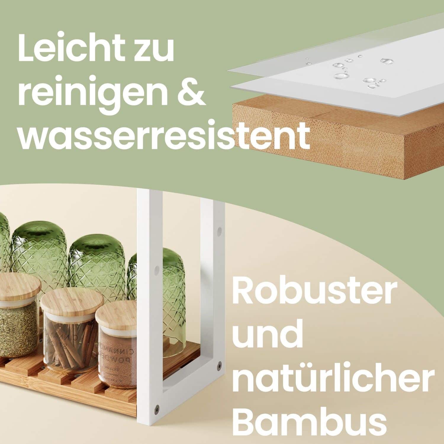 Badregal, Badezimmerregal, Pflanzenregal mit 3 verstellbaren Ablagen Badregal, Badezimmerregal, Pflanzenregal mit 3 verstellbaren Ablagen