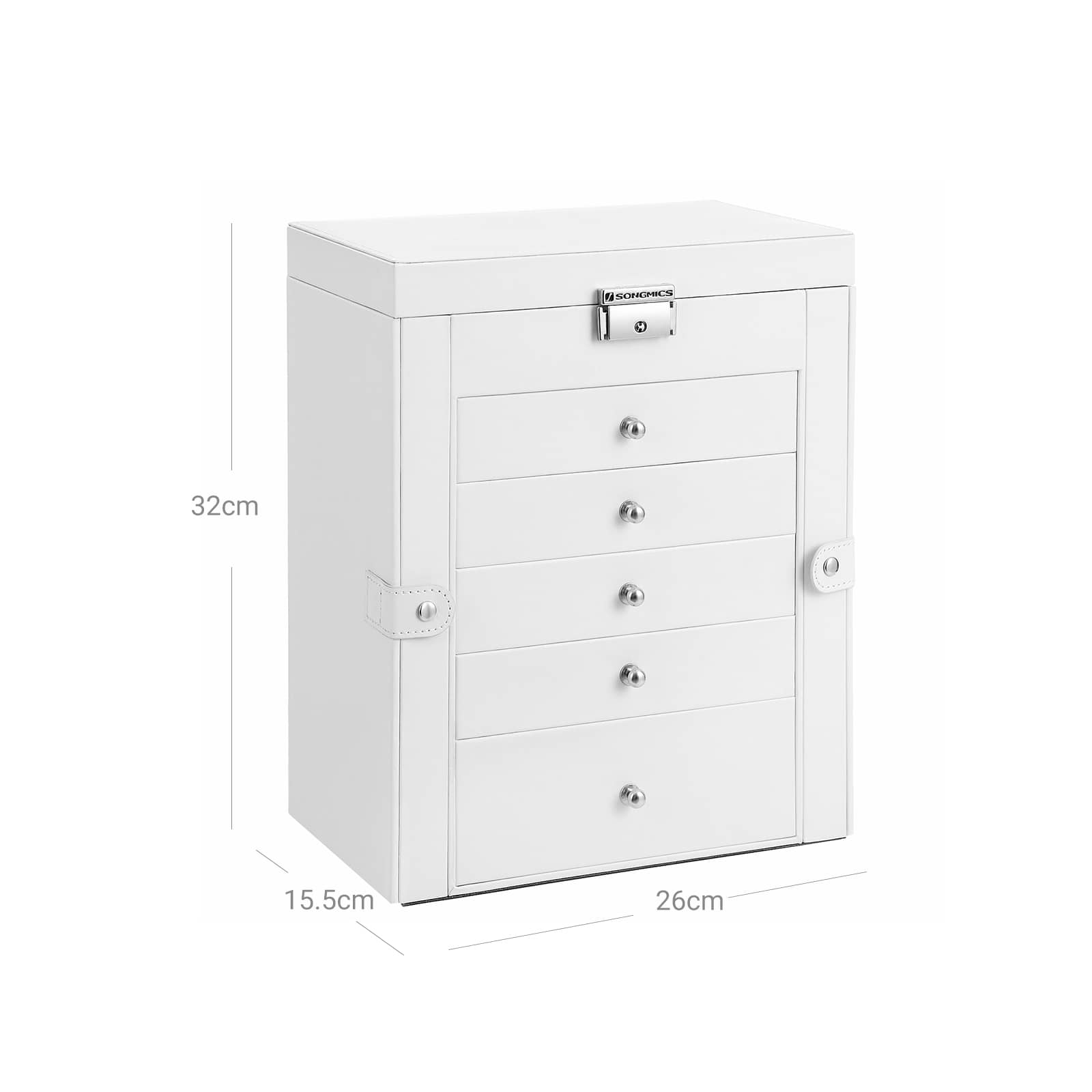 Schmuckschatulle mit 6 Ebenen-B34JBC152W01 Schmuckschatulle mit 6 Ebenen-B34JBC152W01
