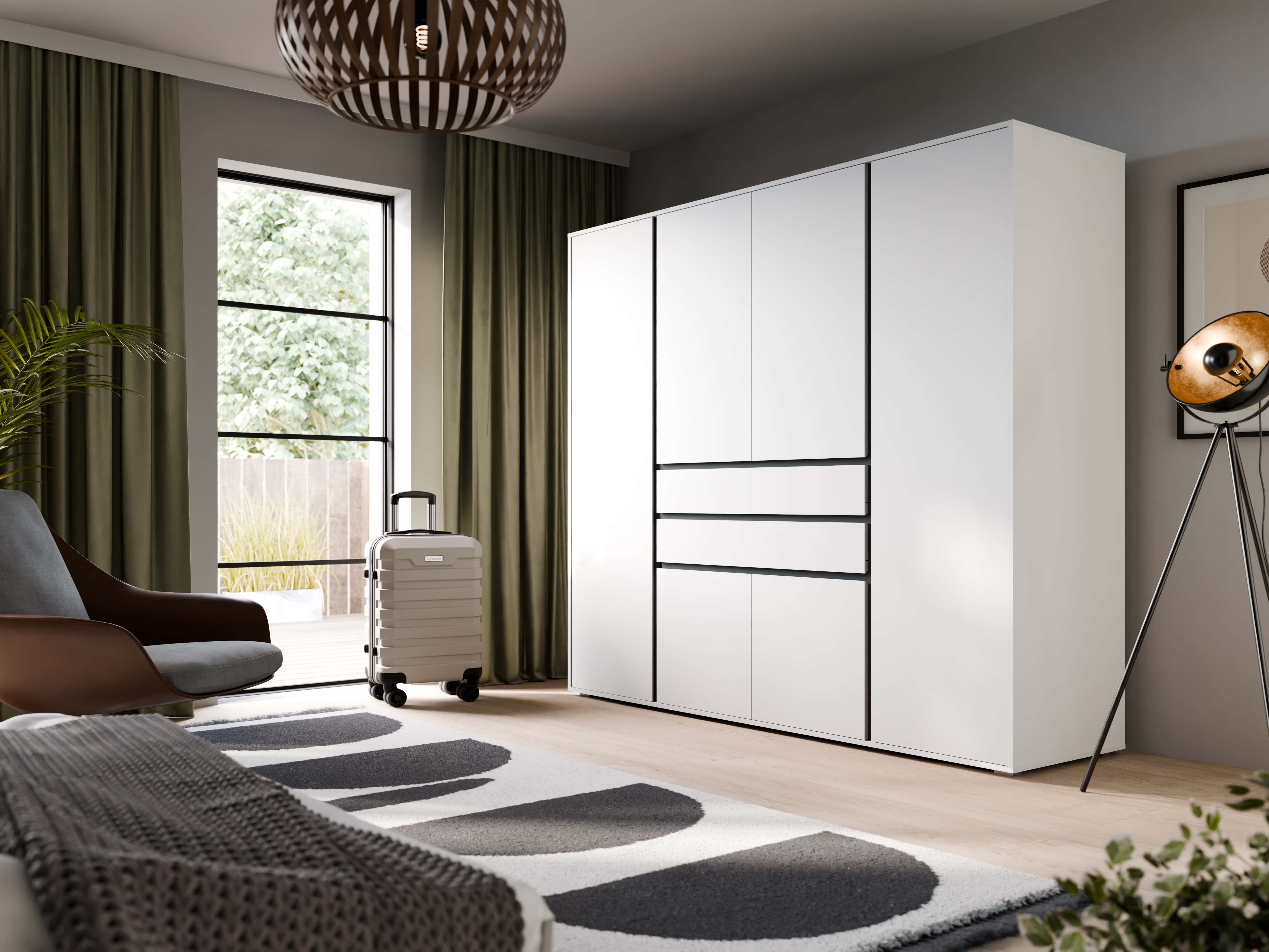 Falun Kleiderschrank 4-türig