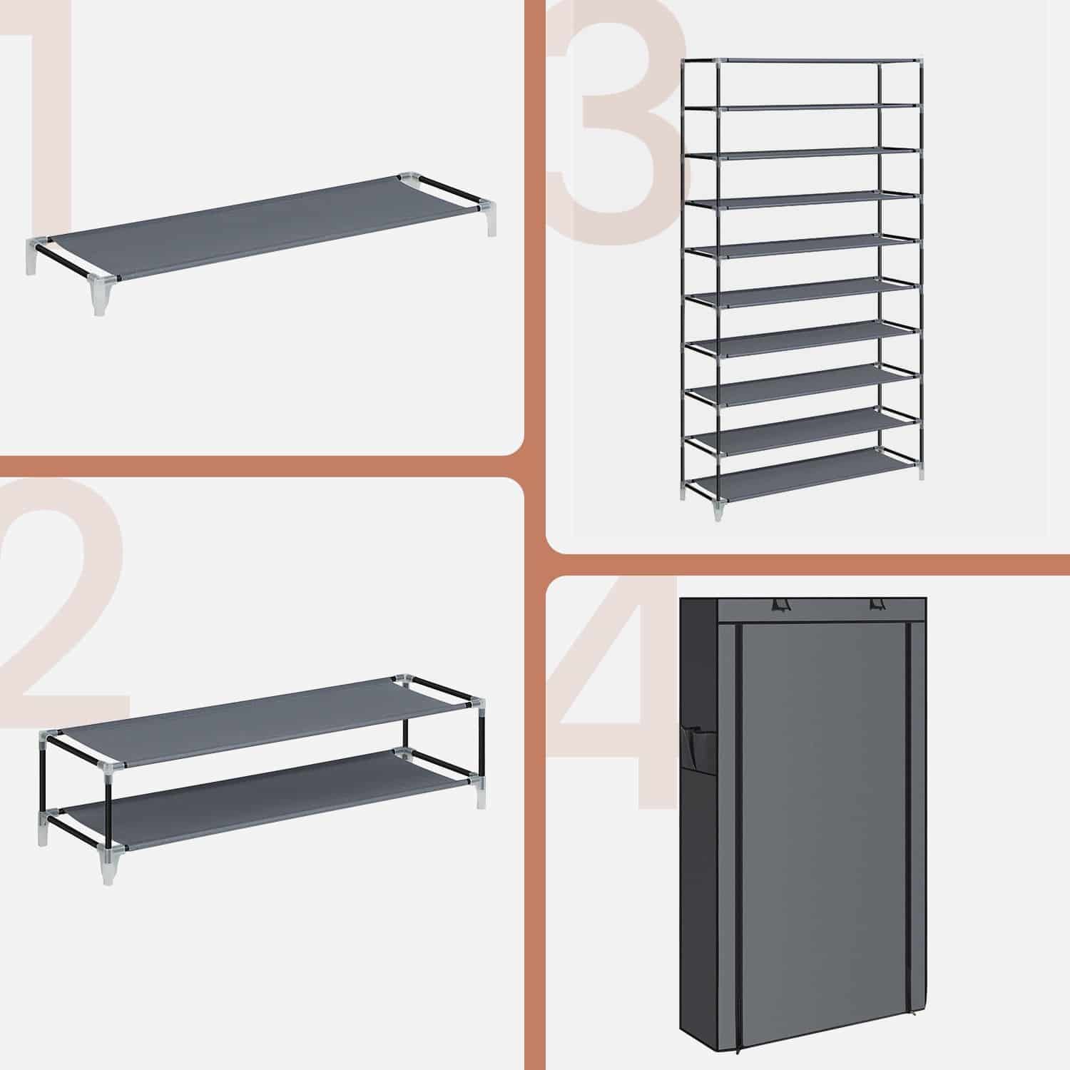 Schuhregal 10 Ebenen, Schuhschrank, Schuhaufbewahrung Schuhregal 10 Ebenen, Schuhschrank, Schuhaufbewahrung