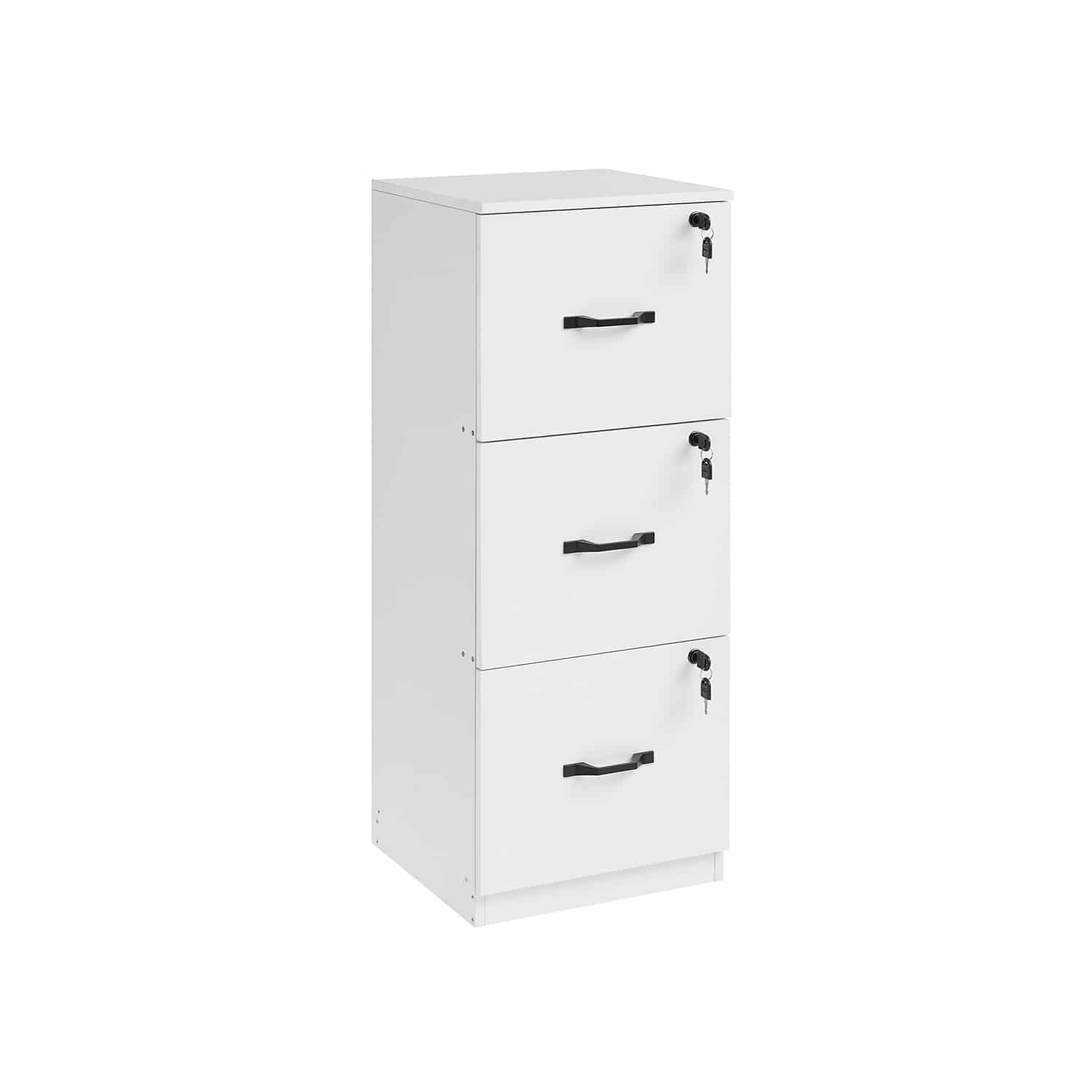 Aktenschrank mit 3 abschließbaren Schubladen wolkenweiß Aktenschrank mit 3 abschließbaren Schubladen wolkenweiß