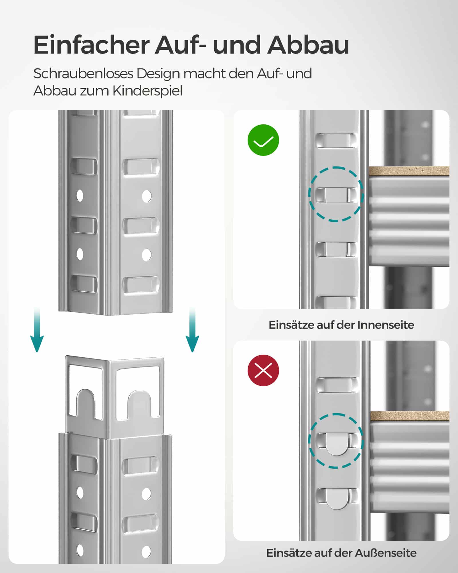 Lagerregal mit 5 verstellbaren Ablagen-B34GLR060E01 Lagerregal mit 5 verstellbaren Ablagen-B34GLR060E01