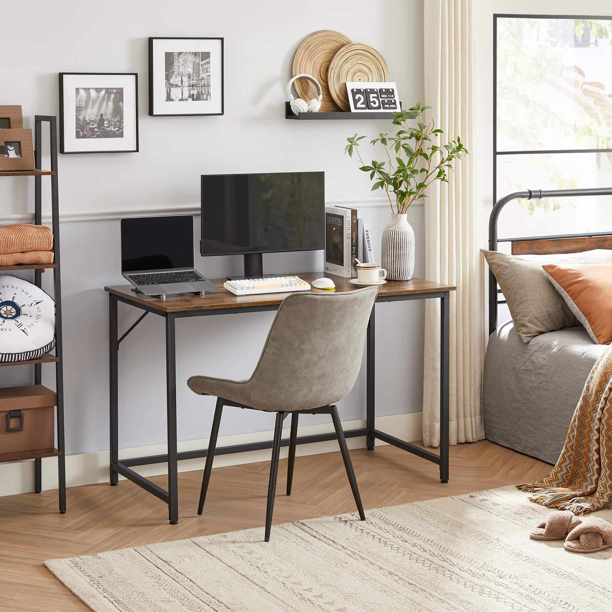 LWD039B01-3 VASAGLE Schreibtisch mit Stahlgestell – Ideal für jedes Homeoffice