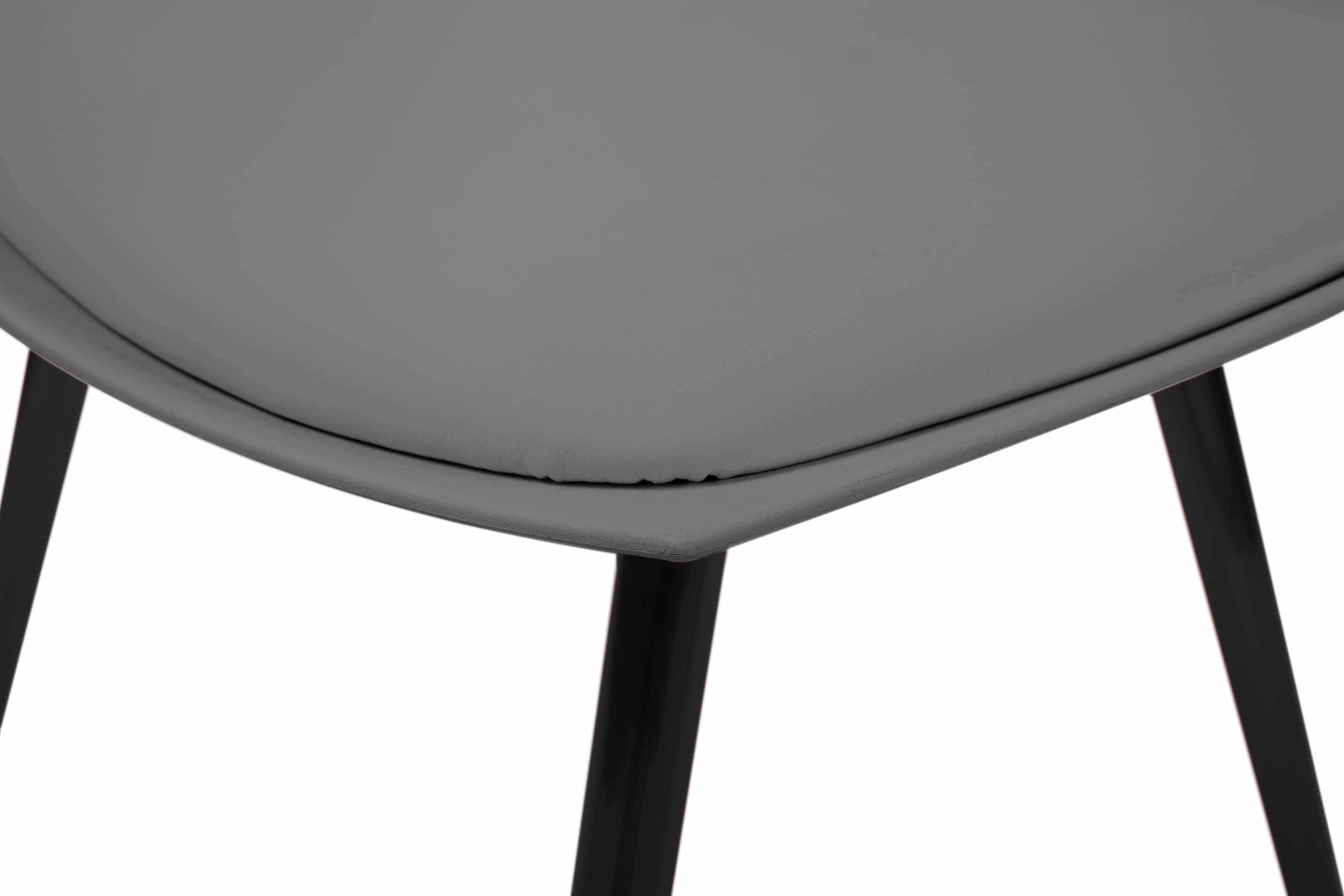 Stuhl Dakota 310 4er-Set Grau / Schwarz