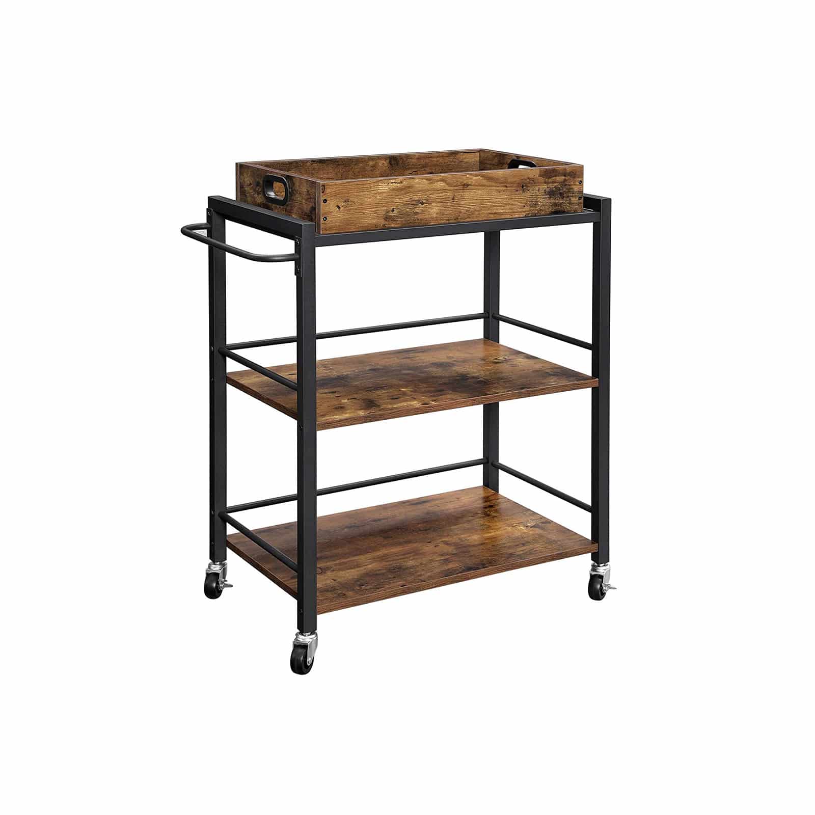 Universal-Casters-Kitchen-Cart-LRC72X-1lQubY4LOurCkV Küchenwagen mit Tablett Vintagebraun