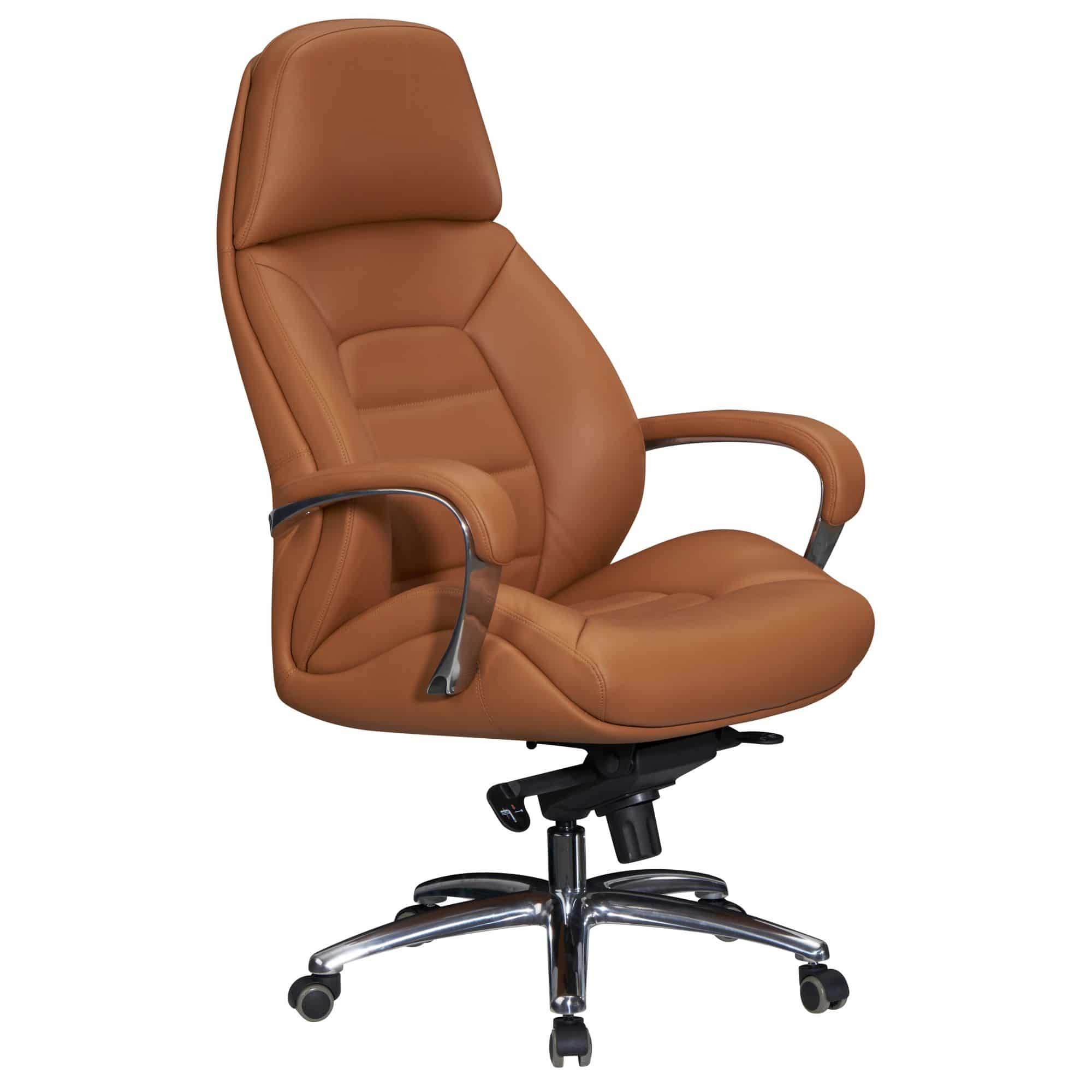 59471-Amstlye-Buerostuhl-Leder-Caramel-SPM1-436-SPM1-436_2 Designer Bürostuhl Bezug Echtleder Caramel Schreibtischstuhl bis 120 kg