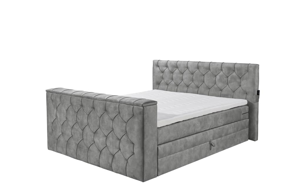 Boxspringbett Springdale - motorisierter TV-Halterung, geräumigem Bettkasten und Duo-Wendematratze H3/H4 - ED Exciting Design Boxspringbett Springdale - motorisierter TV-Halterung, geräumigem Bettkasten und Duo-Wendematratze H3/H4 - ED Exciting Design