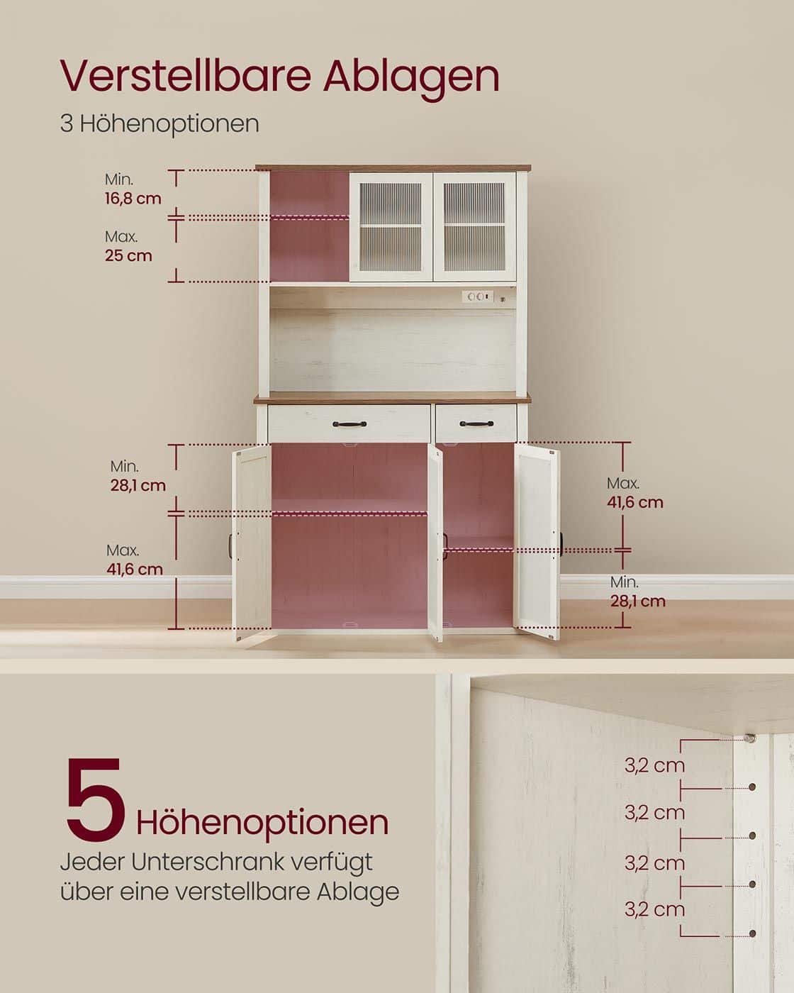 Sideboard mit Beleuchtung und Ladestation im Landhausstil Sideboard mit Beleuchtung und Ladestation im Landhausstil