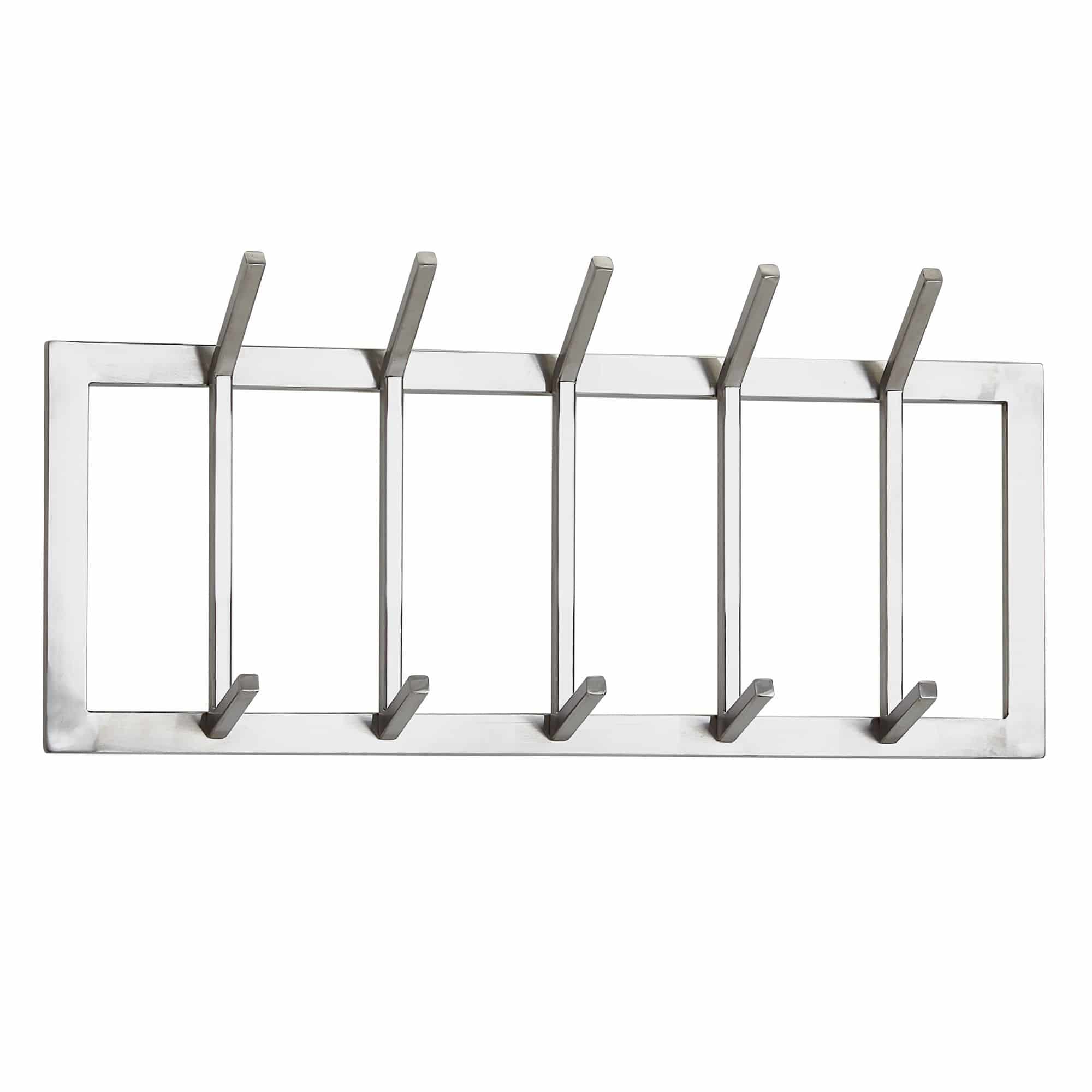 63397-WOHNLING-Garderobe-Stahl-Matt-65x10x30-cm-WL6-443-WL6-443_1 Wandgarderobe Metall Silber 65x30x10 cm Design Flurgarderobe Stahl