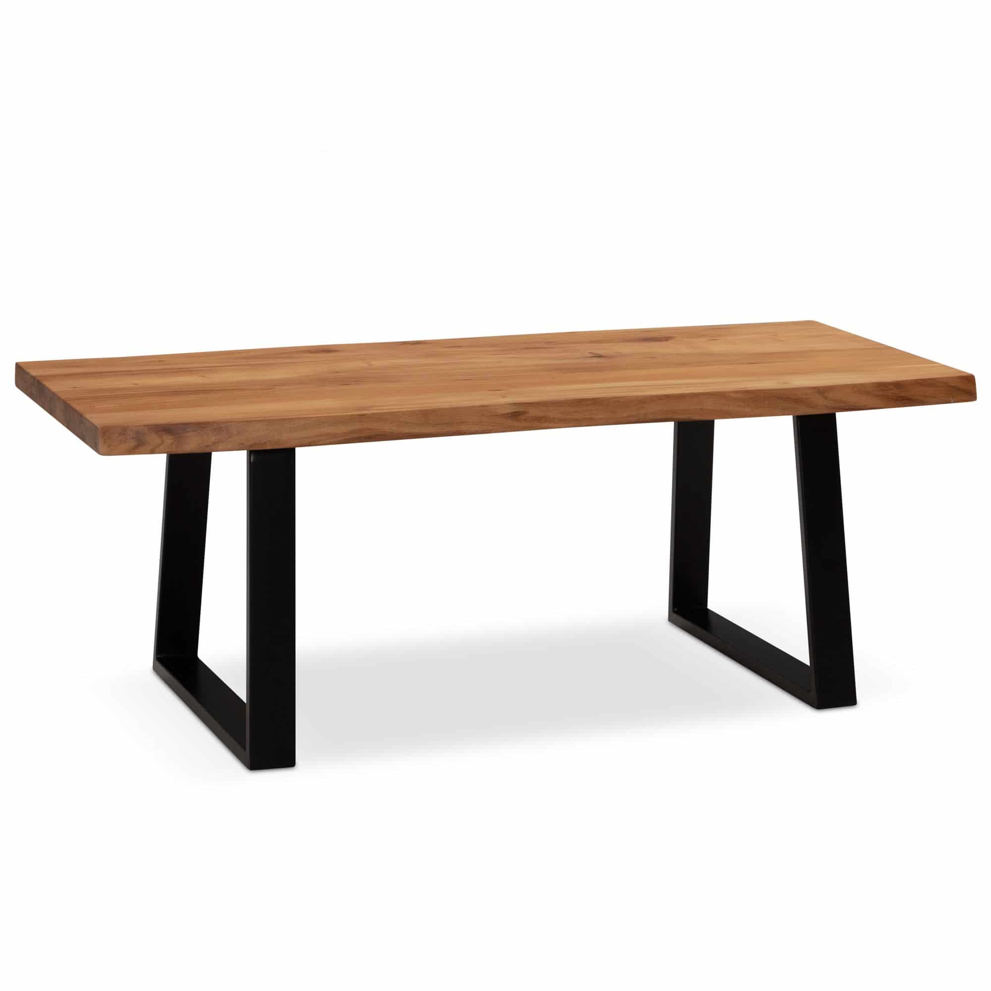 Couchtisch 120x60x46 cm Akazie Massivholz / Metall Baumkante Couchtisch 120x60x46 cm Akazie Massivholz / Metall Baumkante