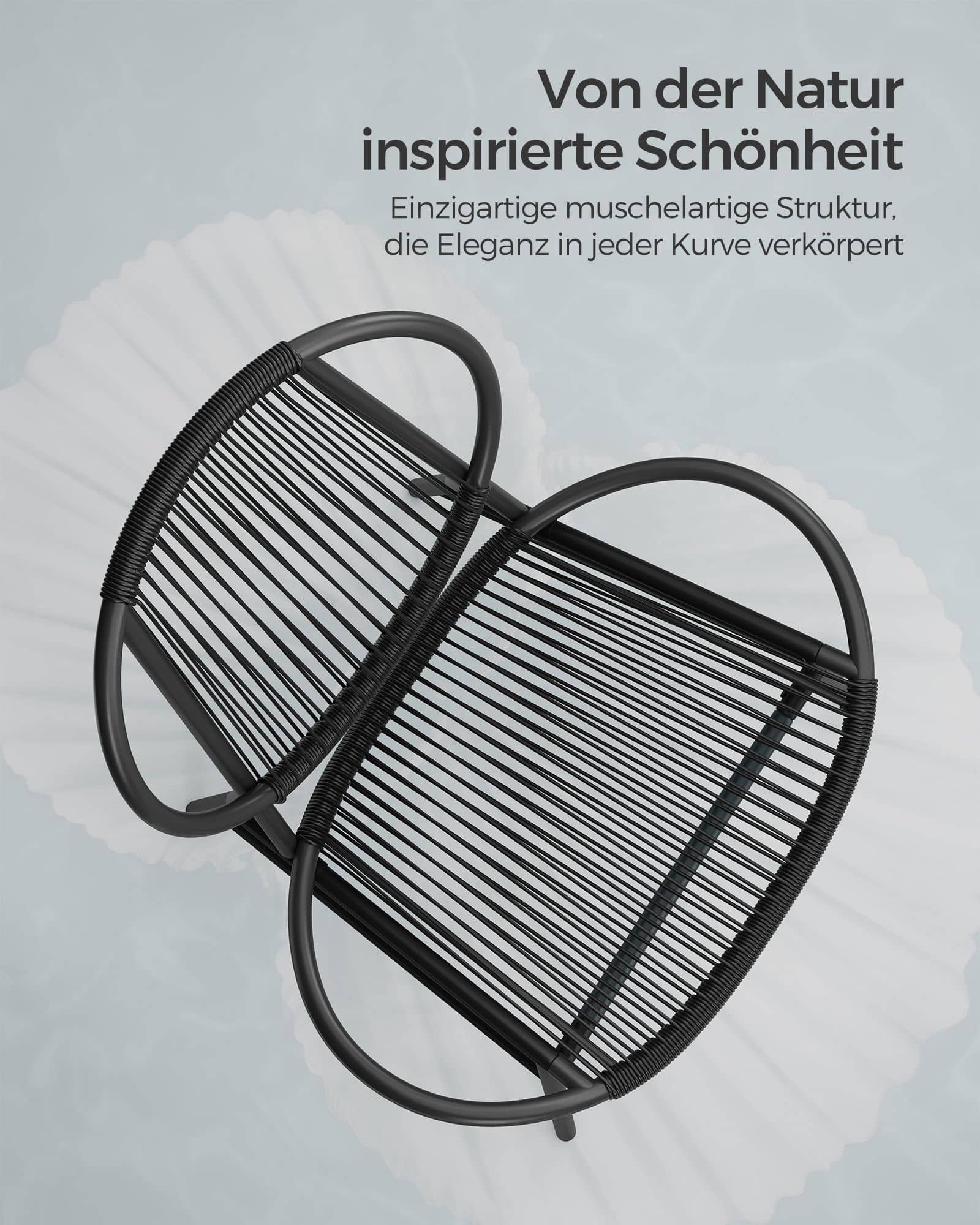 Balkonmöbel 3er Set mit Tisch und 2 Stühlen tintenschwarz Balkonmöbel 3er Set mit Tisch und 2 Stühlen tintenschwarz