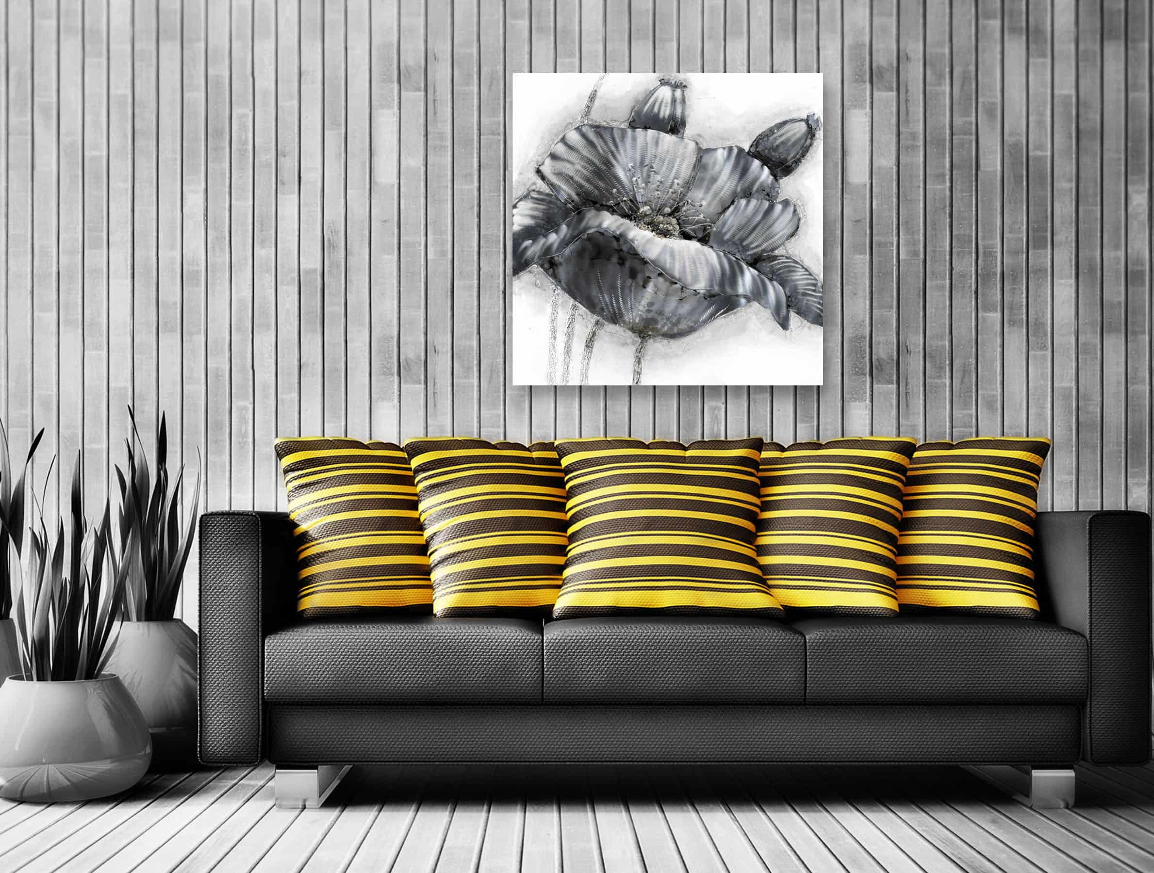 Aluminium Wandbild Blüte 80cm x 80cm Aluminium Wandbild Blüte 80cm x 80cm