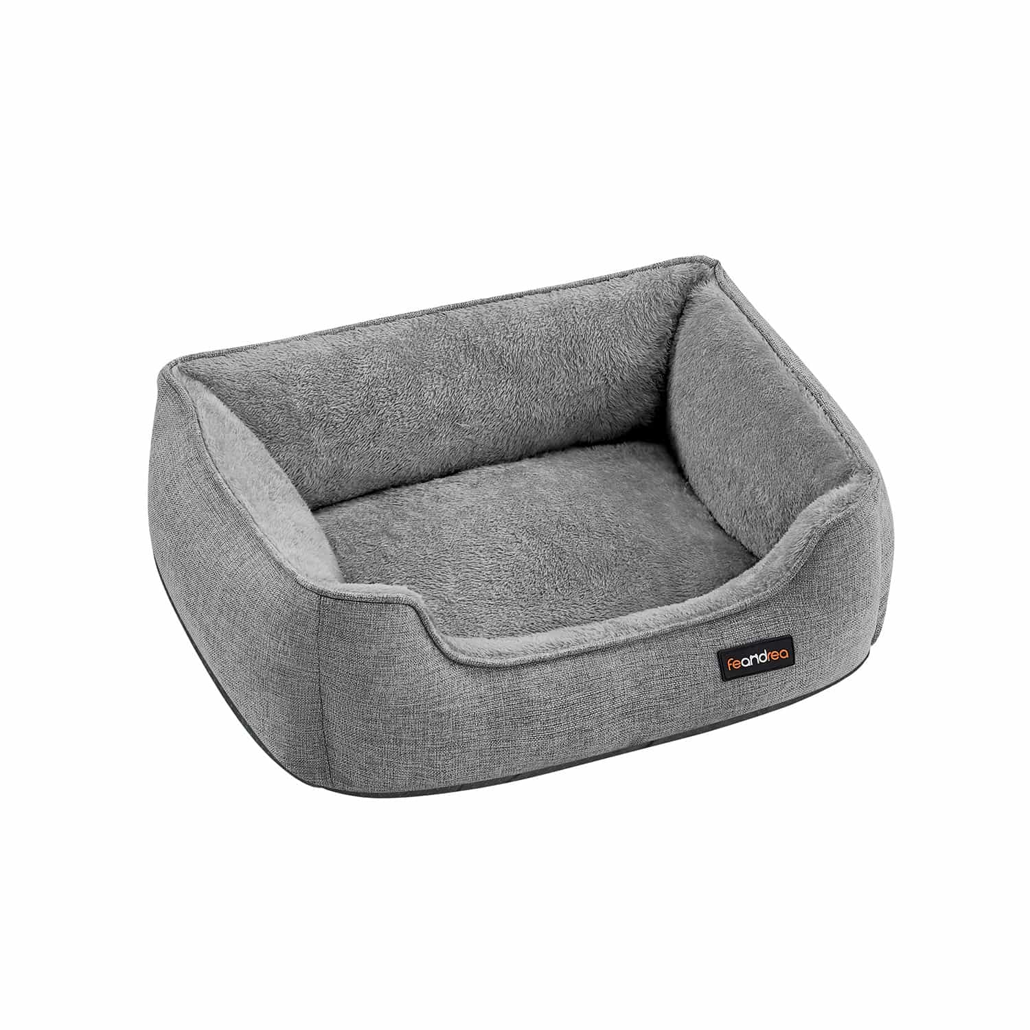 Hundebett mit abnehmbarem und waschbarem Bezug hellgrau-PGW009G02