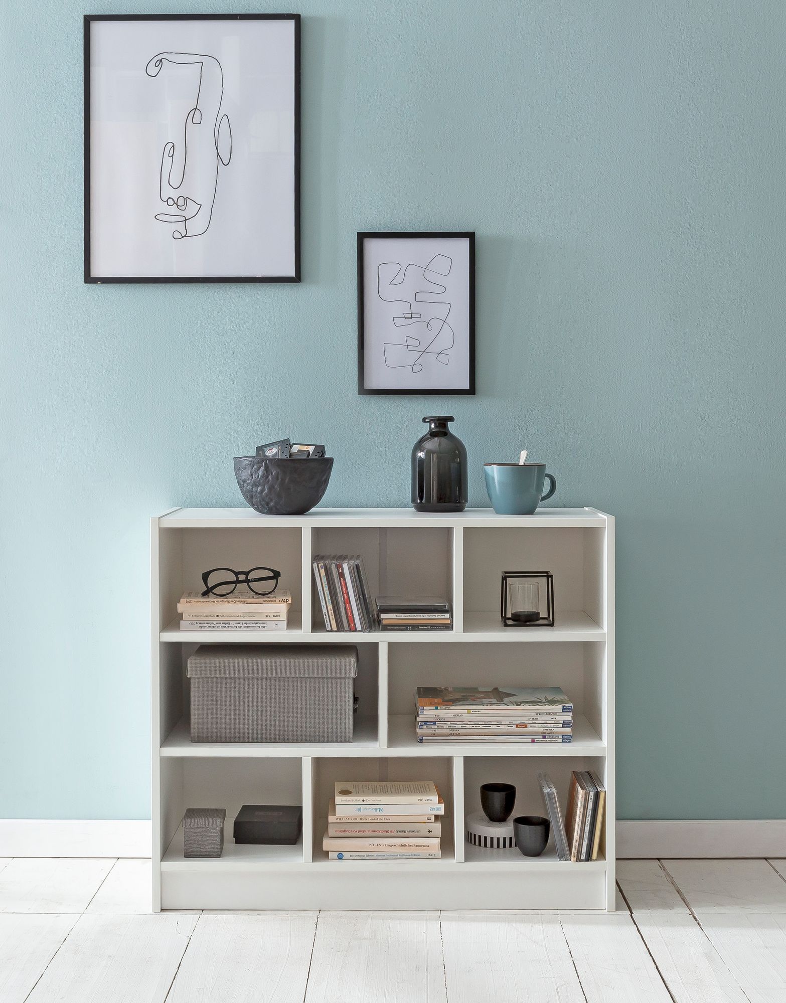 48479-WOHNLING-Buecherregal-DANIE-80x29x68-cm-Wei_4 Bücherregal WL5.819 Weiß 80x68,5x29,5 cm Regal Standregal Modern