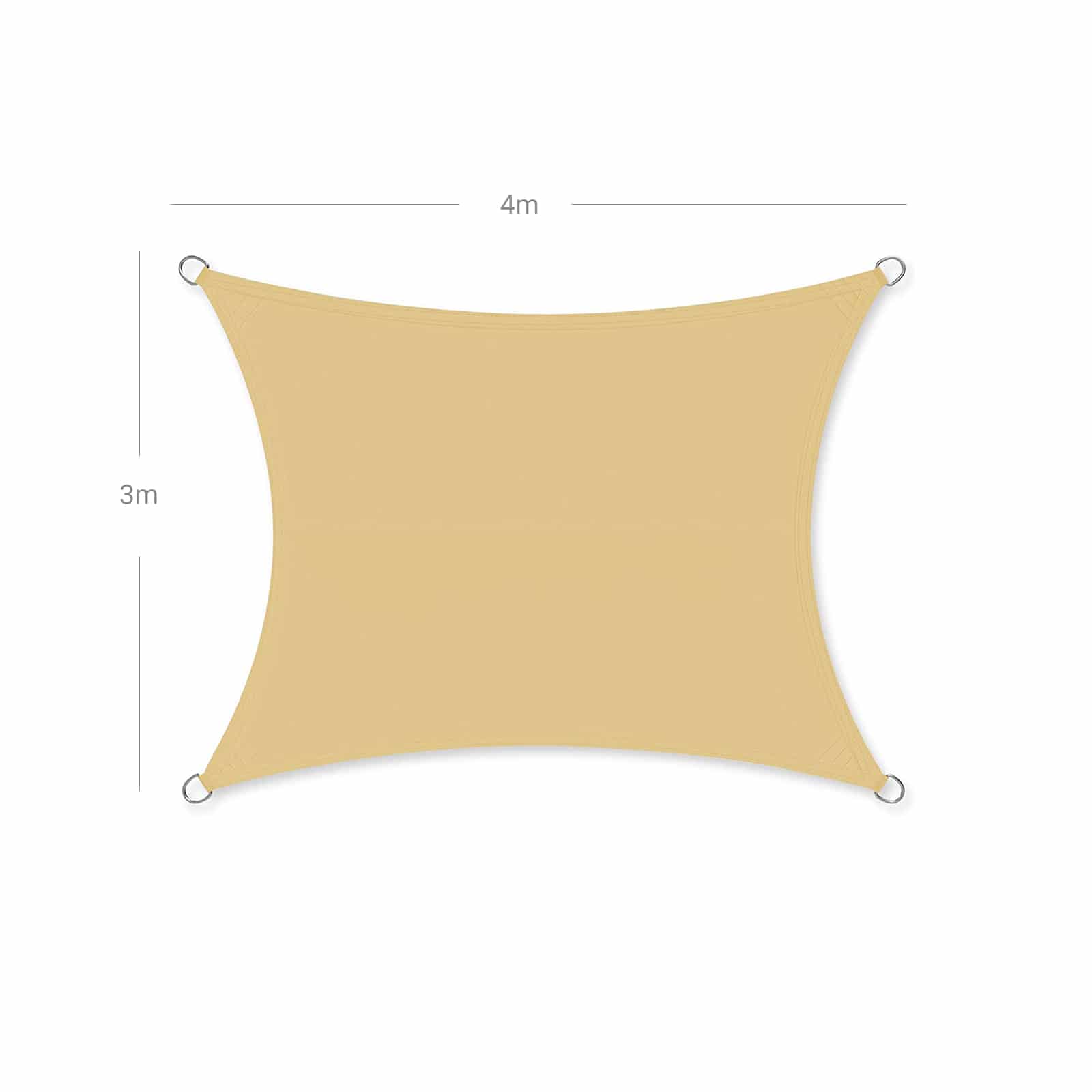 Sonnensegel 3 x 4 m Sand-GSH34EY