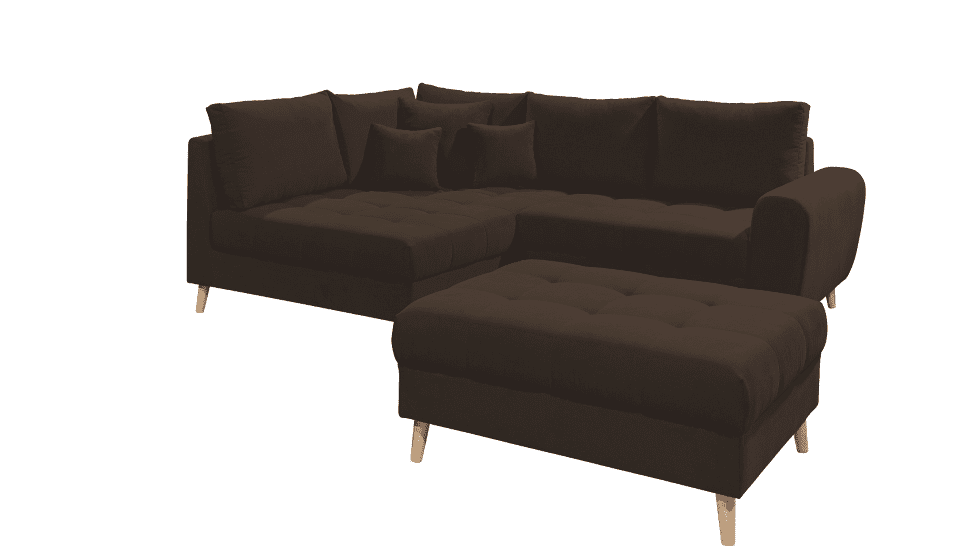 Alice Ecksofa von Ed Exciting Design – Beidseitig Bestellbares Sofa mit Hocker in Verschiedenen Farben