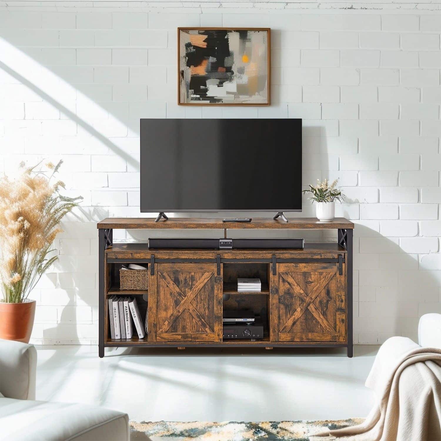 TV-Schrank Landhausstil vintagebraun-schwarz TV-Schrank Landhausstil vintagebraun-schwarz