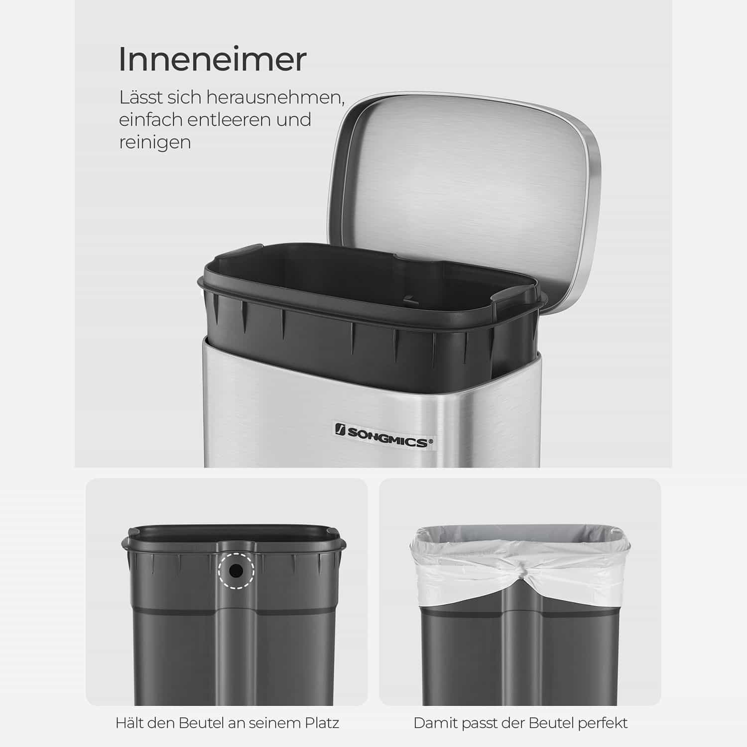 Mülleimer 30 L Edelstahl Mülleimer 30 L Edelstahl