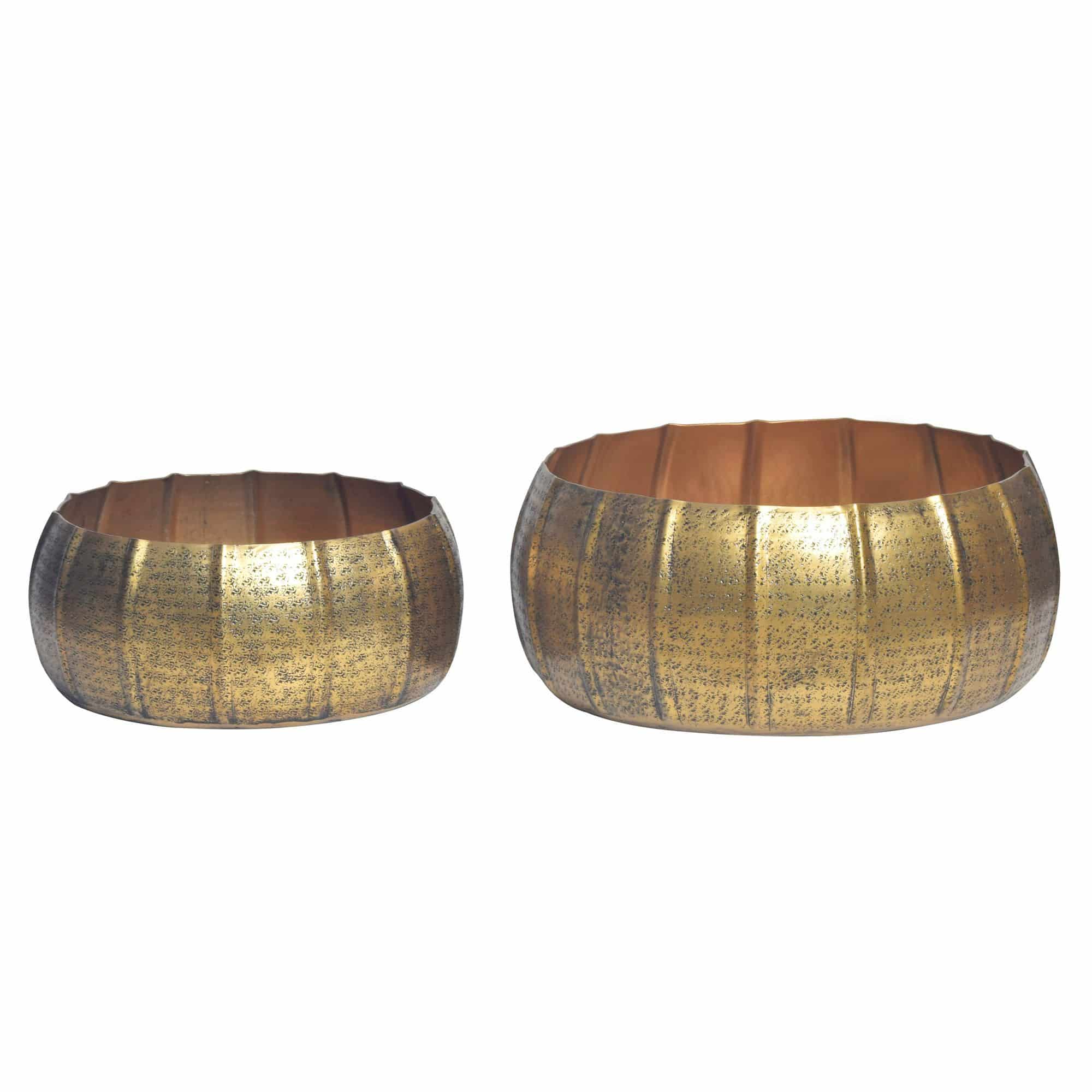 Pflanzgefäß 2er Set Metall Pflanzkübel Gold Pflanzgefäß 2er Set Metall Pflanzkübel Gold