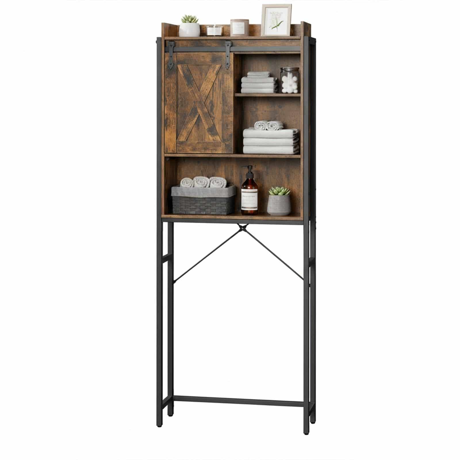 Waschmaschinenregal mit Schrank, Badregal aus Stahl, für Badezimmer Waschmaschinenregal mit Schrank, Badregal aus Stahl, für Badezimmer