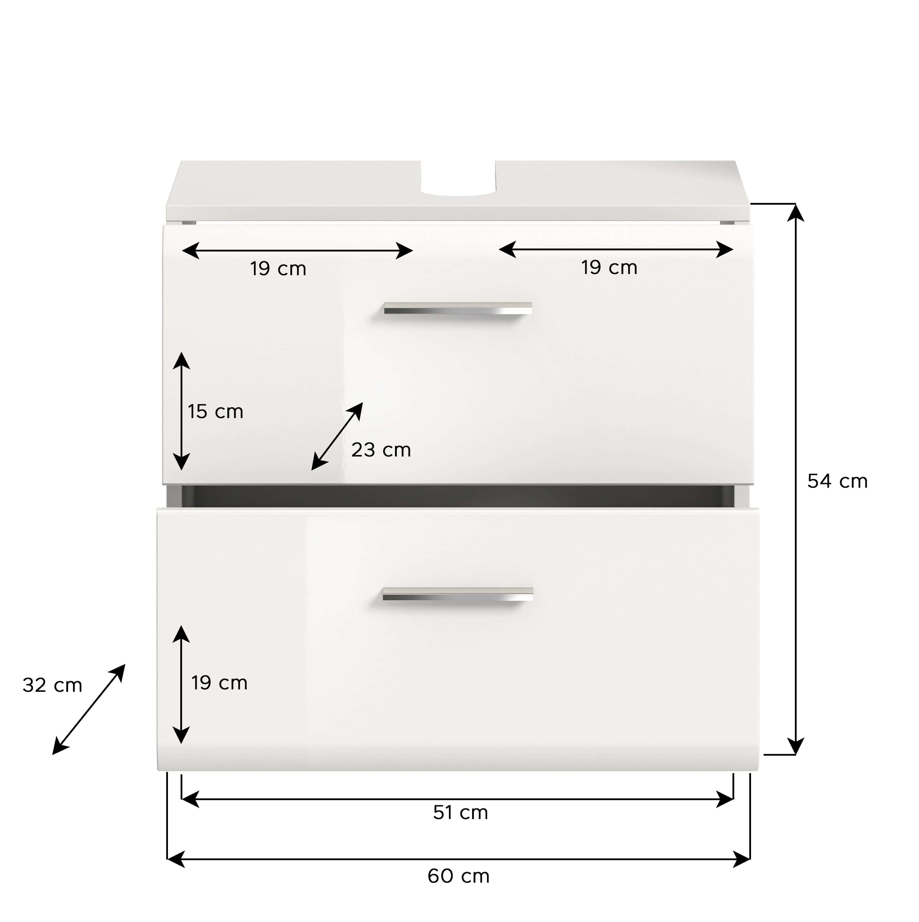 Ice Waschbeckenunterschrank