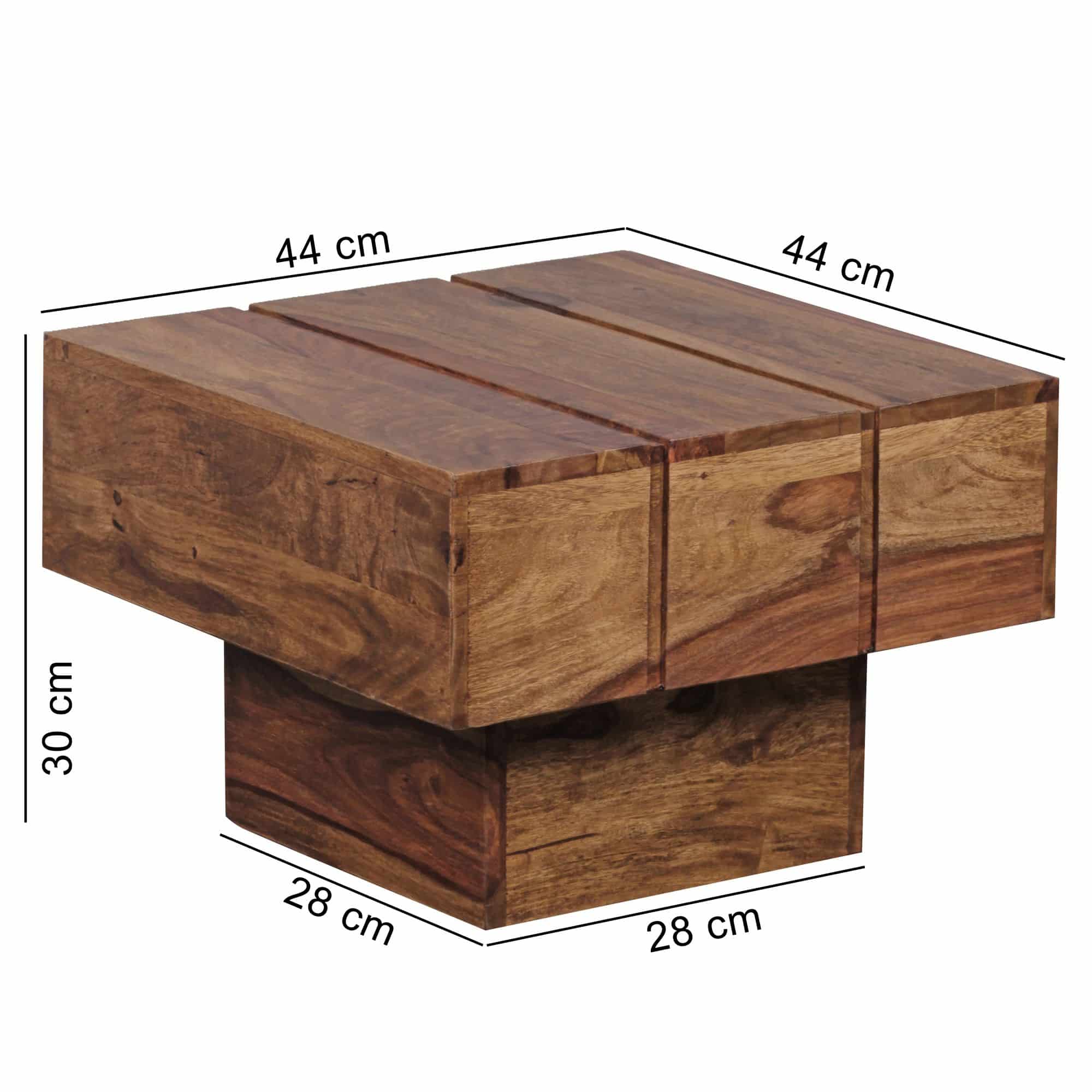 Beistelltisch LUCCA Massivholz Sheesham Wohnzimmertisch 44 x 44 x 30 cm Couchtisch Massiv Landhaus Cube quadratisch Beistelltisch LUCCA Massivholz Sheesham Wohnzimmertisch 44 x 44 x 30 cm Couchtisch Massiv Landhaus Cube quadratisch