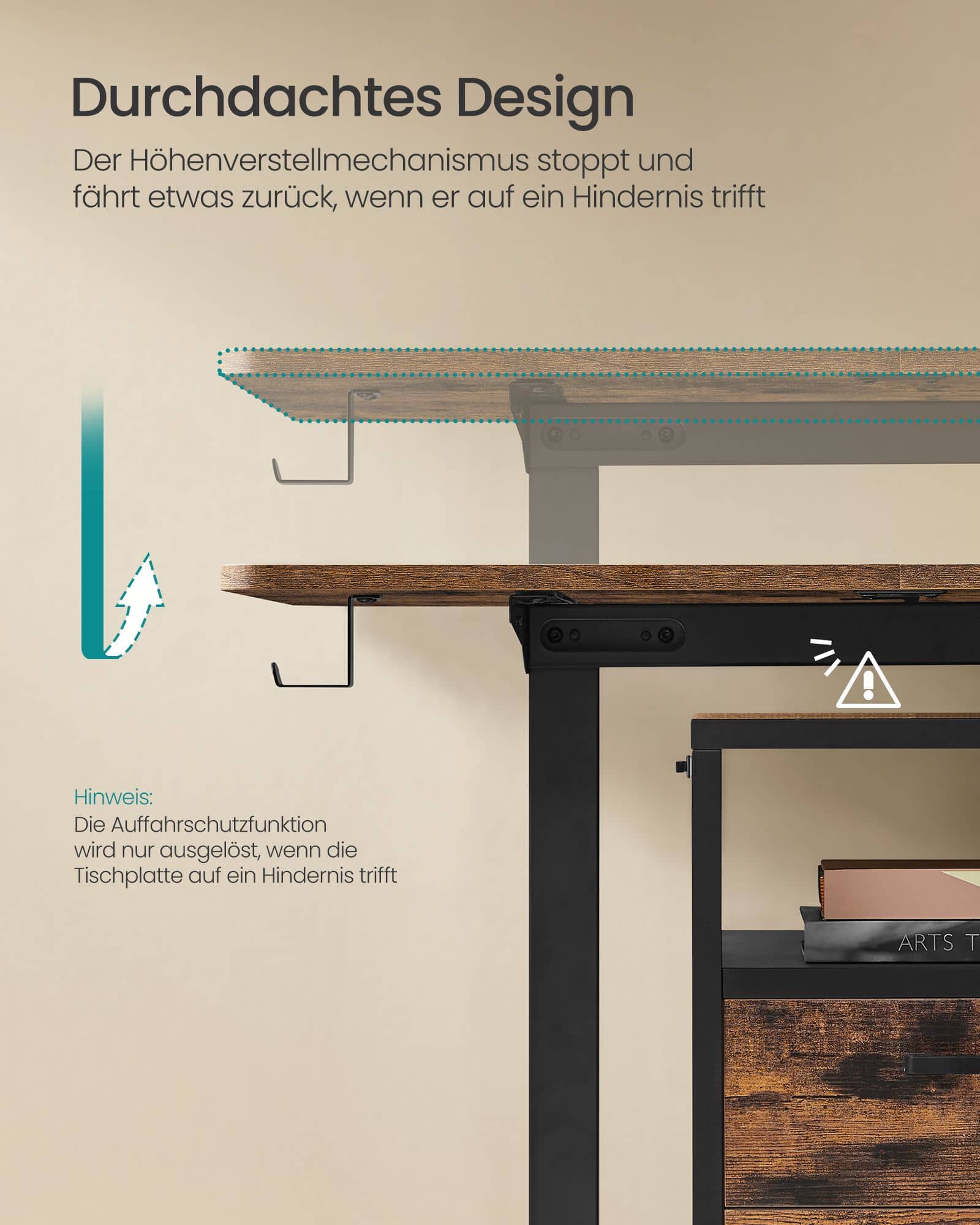 Höhenverstellbarer Schreibtisch elektrisch 60 x 120 x (72-120) cm Höhenverstellbarer Schreibtisch elektrisch 60 x 120 x (72-120) cm