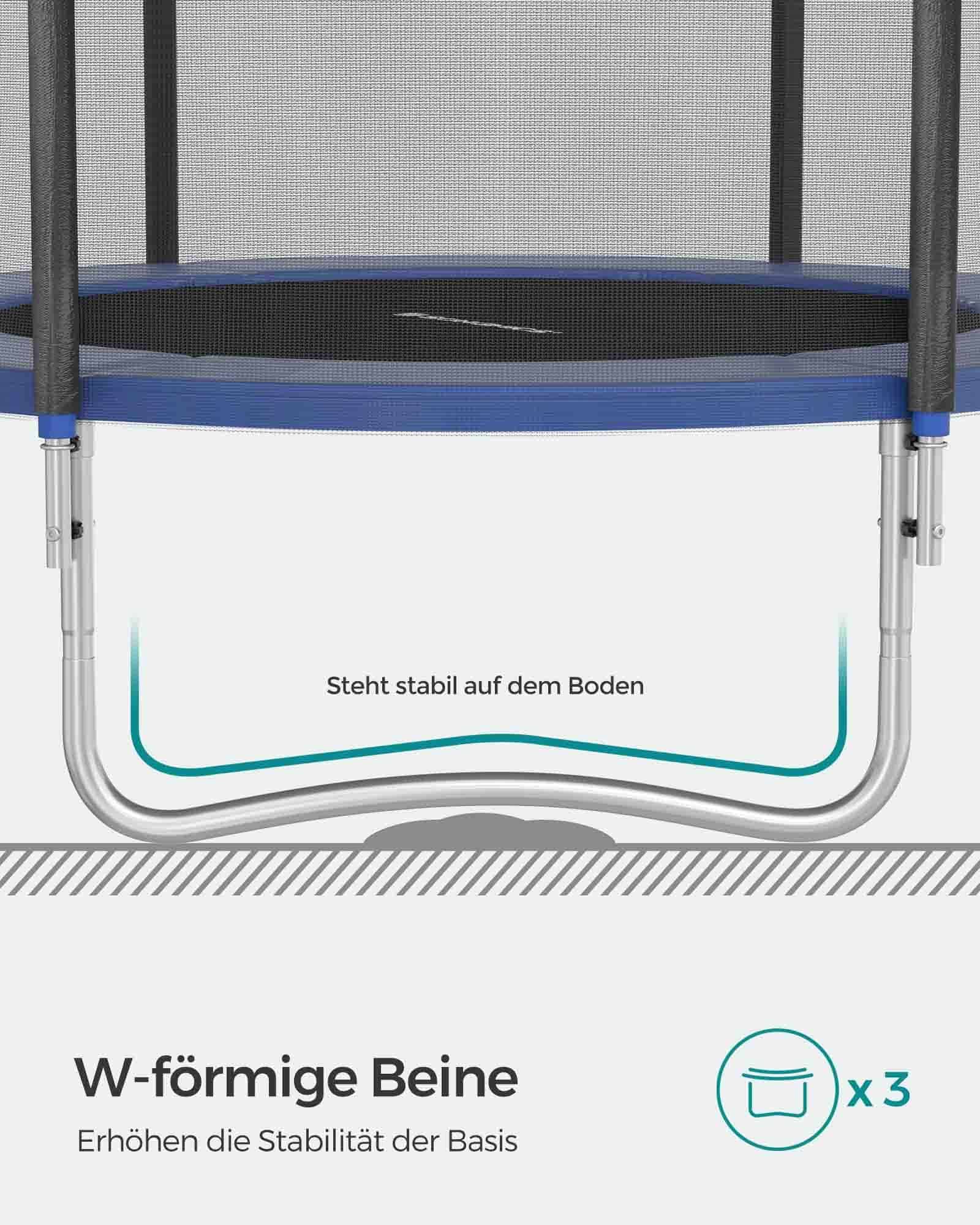 Trampolin 244 cm Schwarz-Blau-STR8FT Trampolin 244 cm Schwarz-Blau-STR8FT