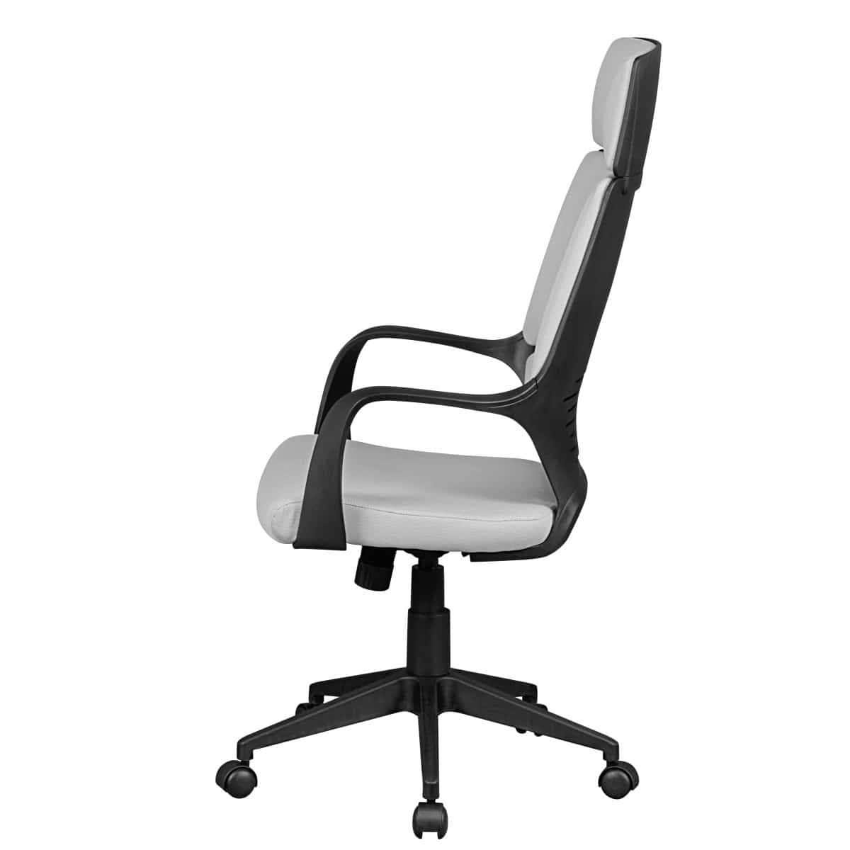 Bürostuhl Stoffbezug Hellgrau Schreibtischstuhl Design Chefsessel Drehstuhl Wippmechanik & Armlehne Bürostuhl Stoffbezug Hellgrau Schreibtischstuhl Design Chefsessel Drehstuhl Wippmechanik & Armlehne