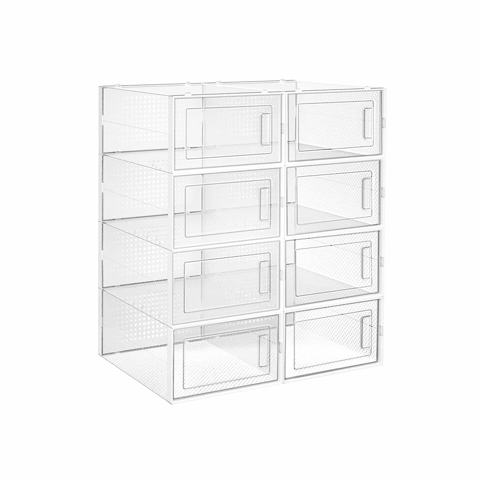 Faltbare Schuhboxen 8er Set-LSP08SWT Faltbare Schuhboxen 8er Set-LSP08SWT