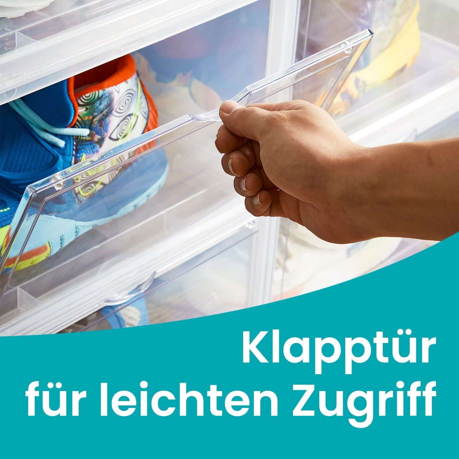 Schuhboxen 6 Stk bis Größe 46 Transparent Schuhboxen 6 Stk bis Größe 46 Transparent