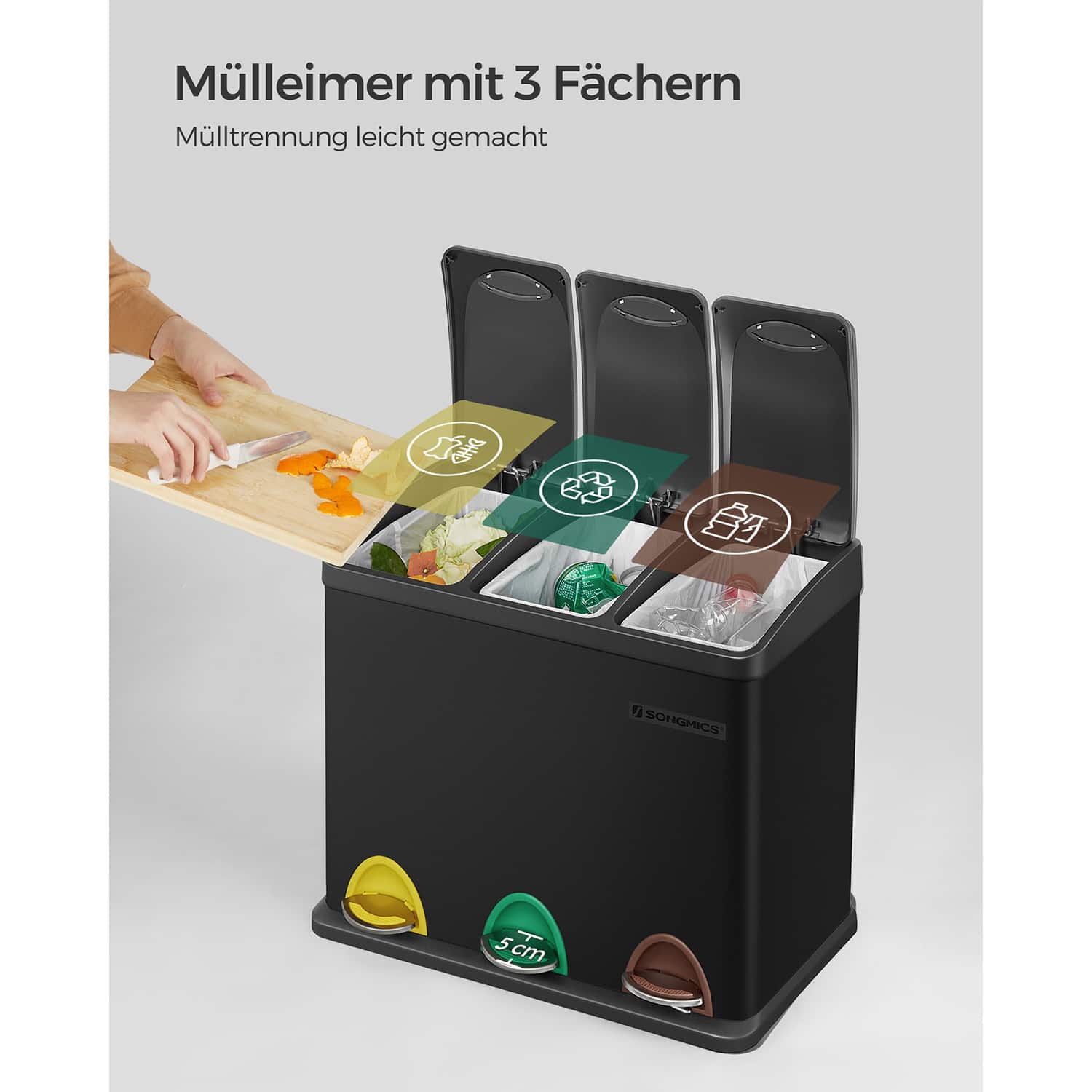 Mülleimer 24 Liter-B34LTB24BK Mülleimer 24 Liter-B34LTB24BK