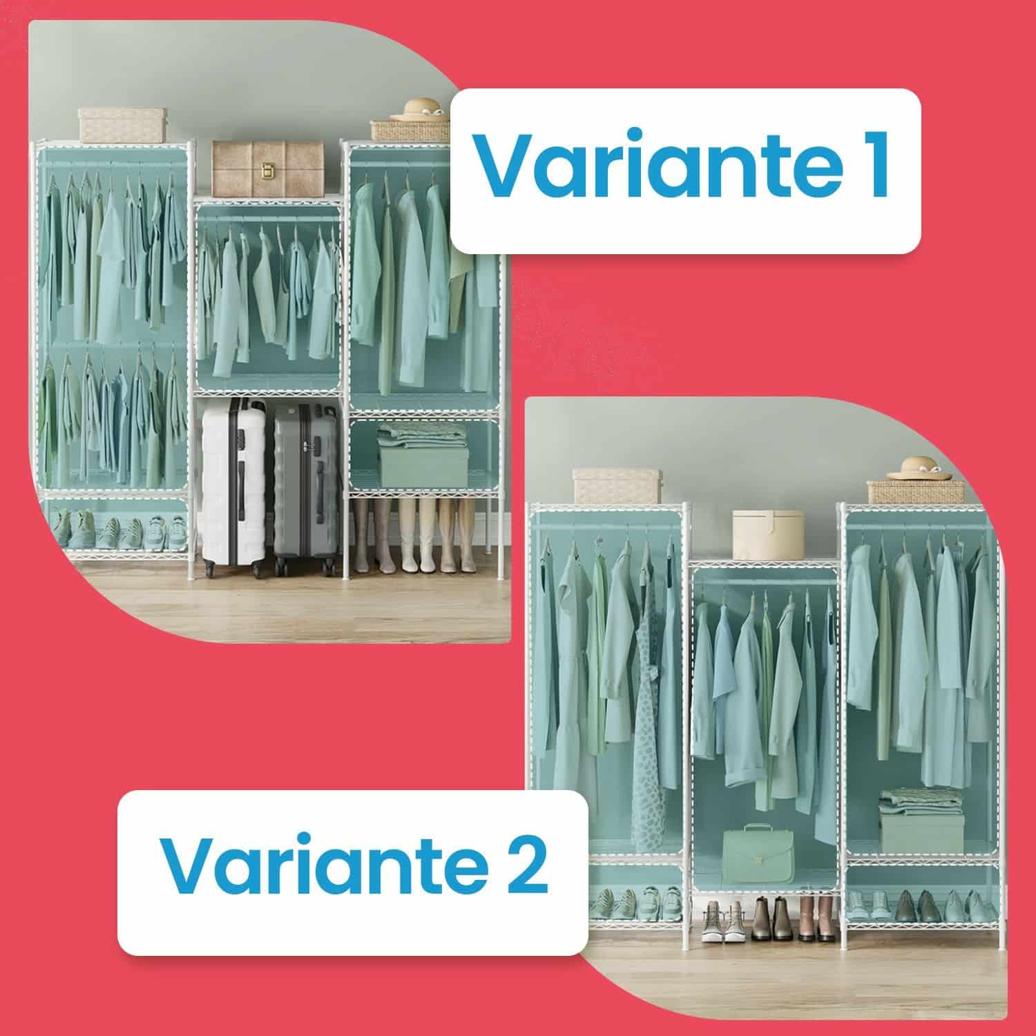 Kleiderständer, offener Kleiderschrank, Garderobe aus Metall Kleiderständer, offener Kleiderschrank, Garderobe aus Metall