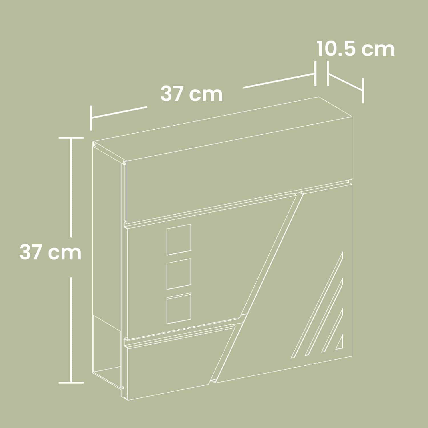 Wandbriefkasten mit Sichtfenster