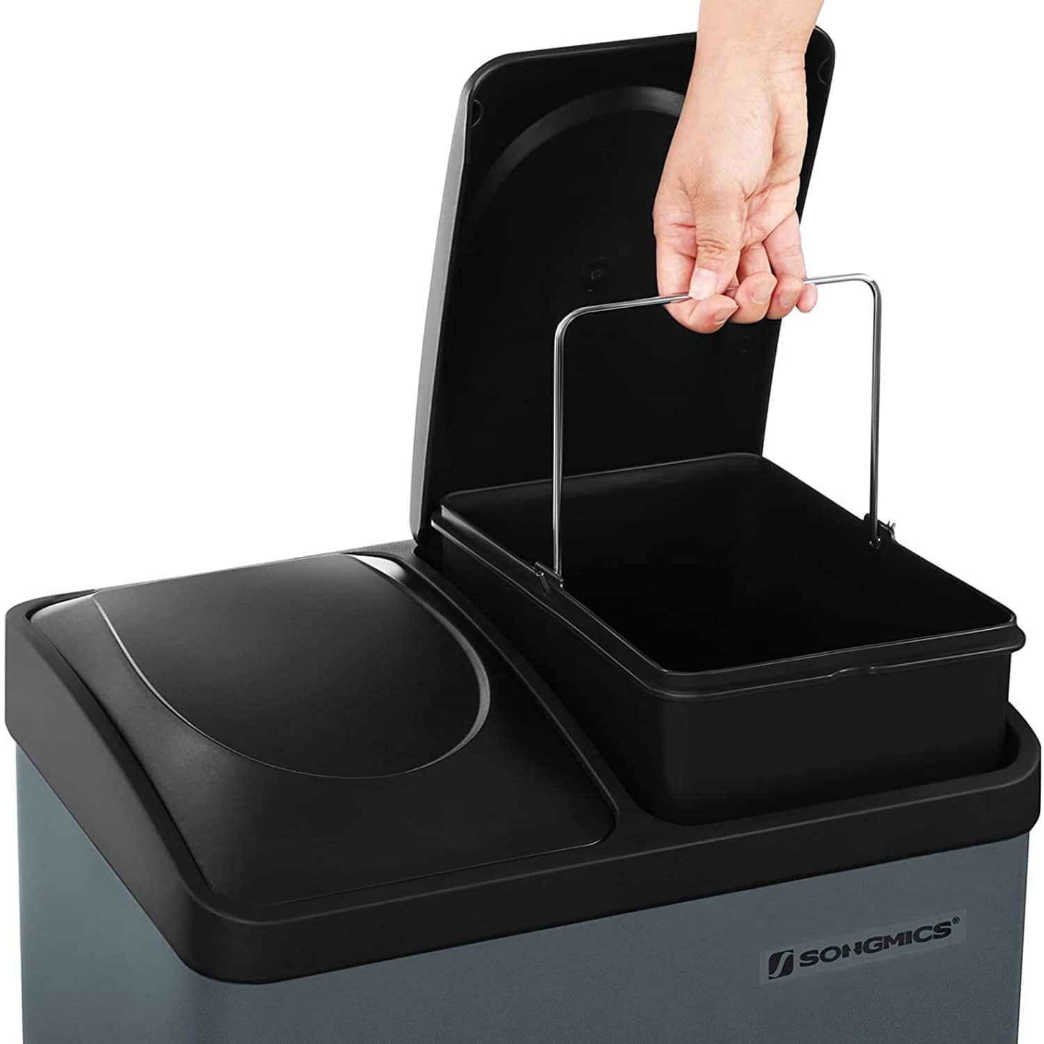 Mülleimer 30 Liter rauchgrau-schwarz-LTB30G Mülleimer 30 Liter rauchgrau-schwarz-LTB30G