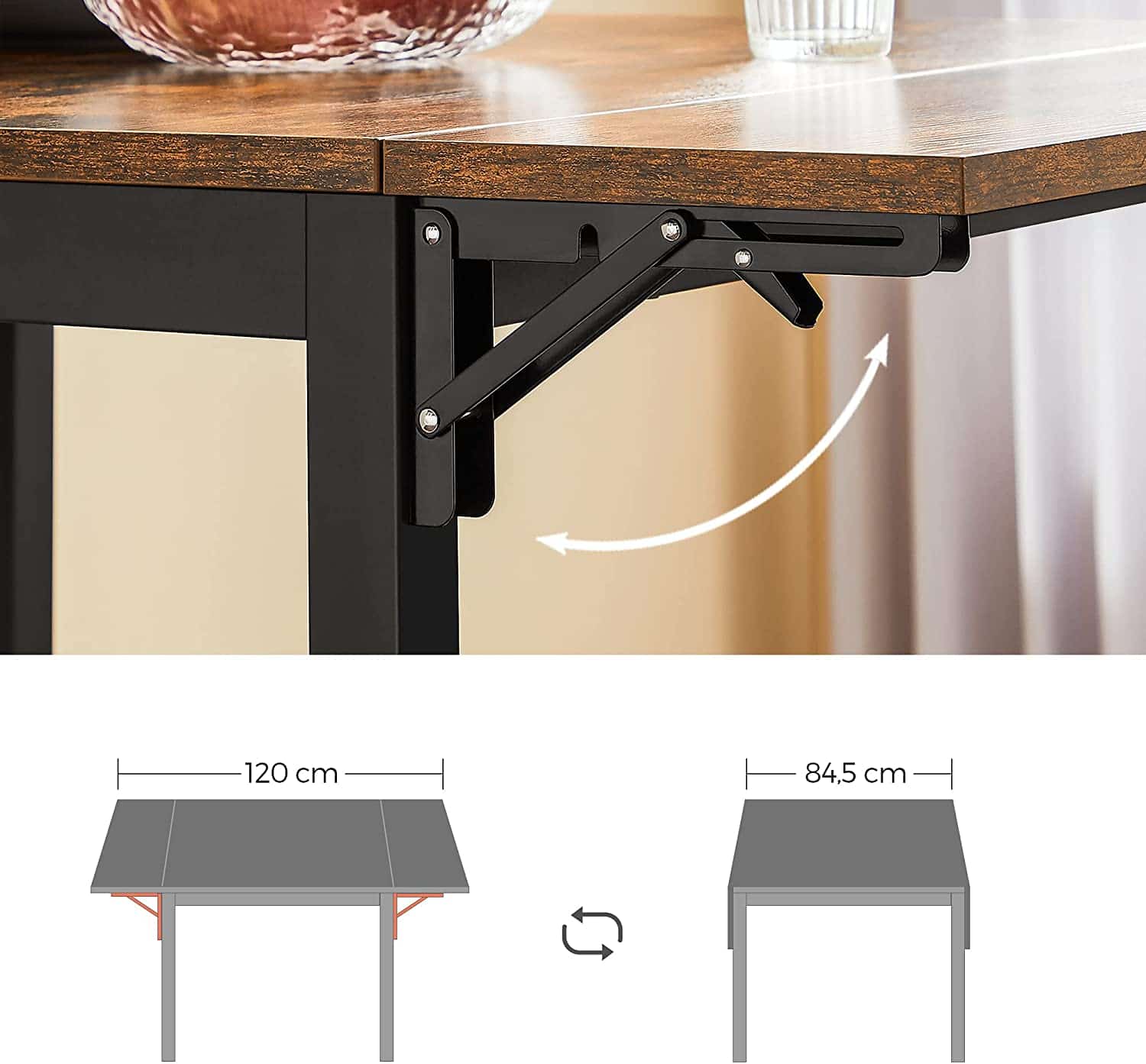 KDT077B01-5 Industriestil Küchentisch für 4 Personen