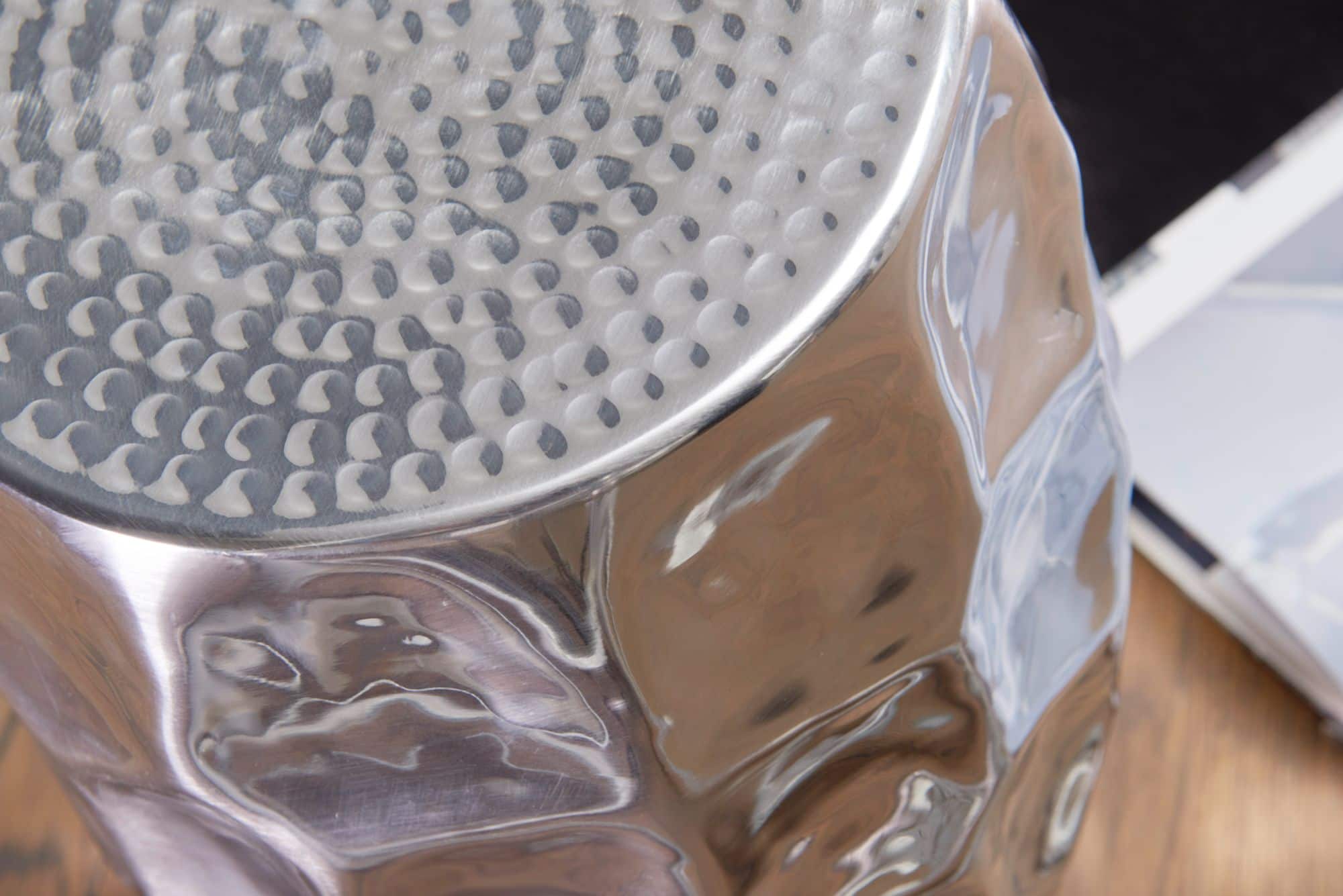 46284-WOHNLING-Sitzhocker-30x30x46-cm-Aluminium-S_2 Beistelltisch 30x47x30cm Aluminium Silber Dekotisch orientalisch rund