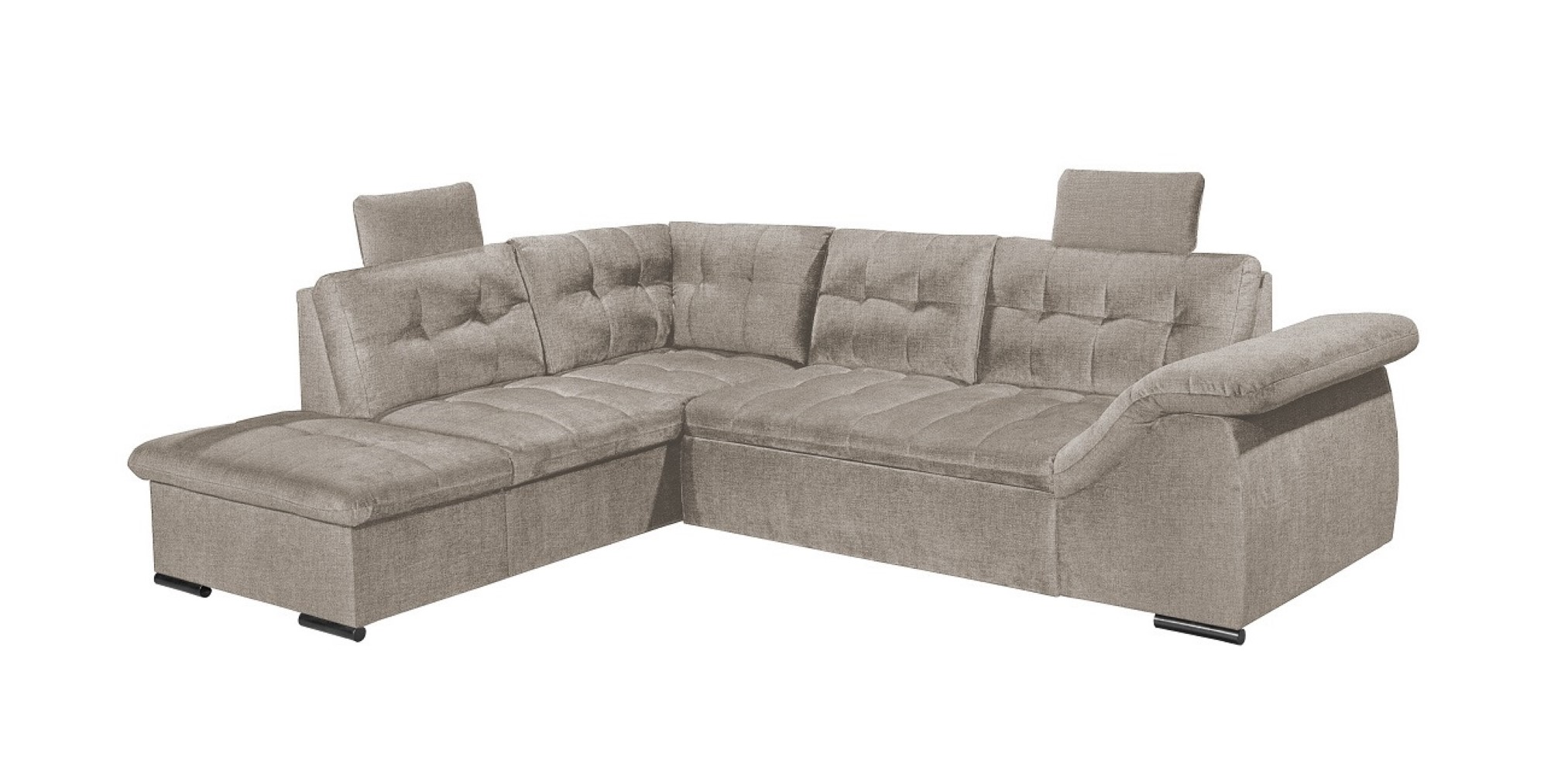 Sofa Estrella von ED Exciting Design mit Schlaffunktion, Bettkasten & Mikrofaser-Bezug Glow