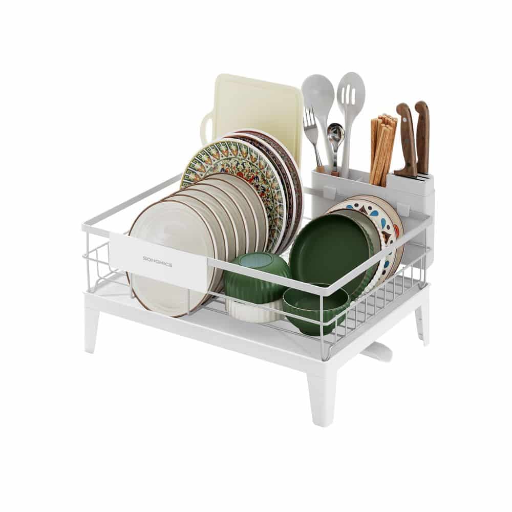 Drehbares Abtropfgestell mit Abtropfschale und Besteckablage