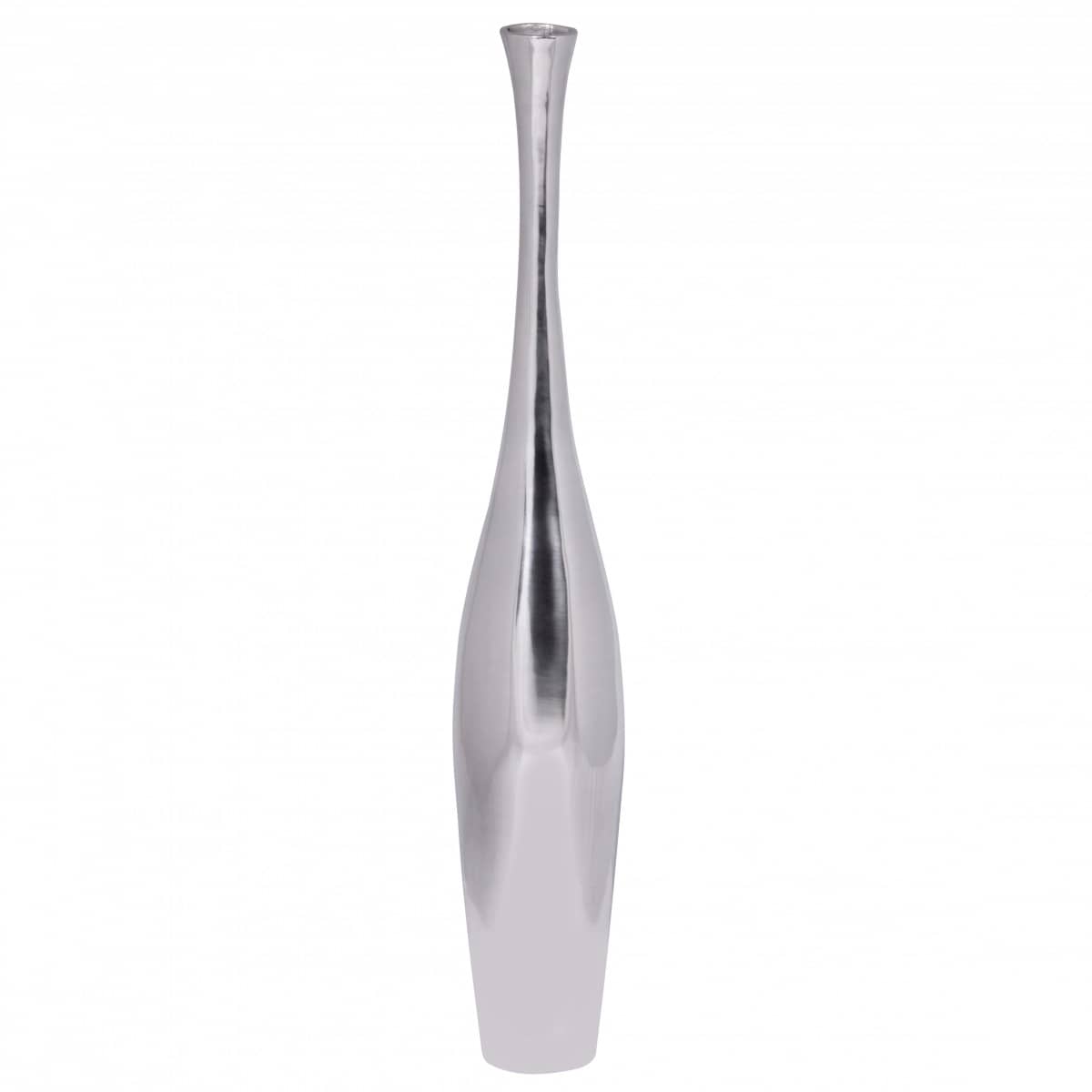 41670-WOHNLING-Deko-Vase-Bottle-S-WL1-919-WL1-919_1 Deko Vase groß BOTTLE S Aluminium modern mit 1 Öffnung in Silber