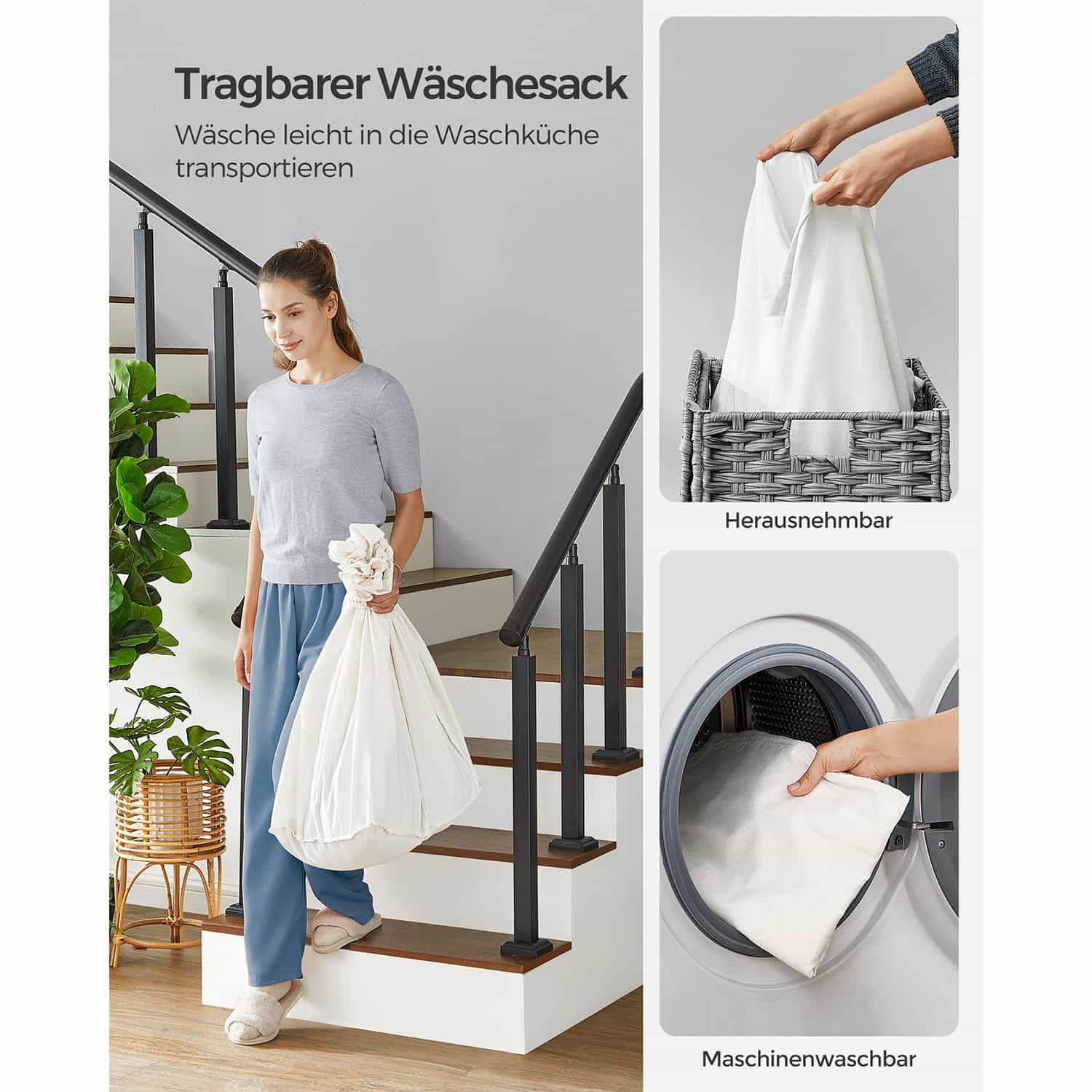 Wäschesammler mit 3 Fächern Wäschesammler mit 3 Fächern