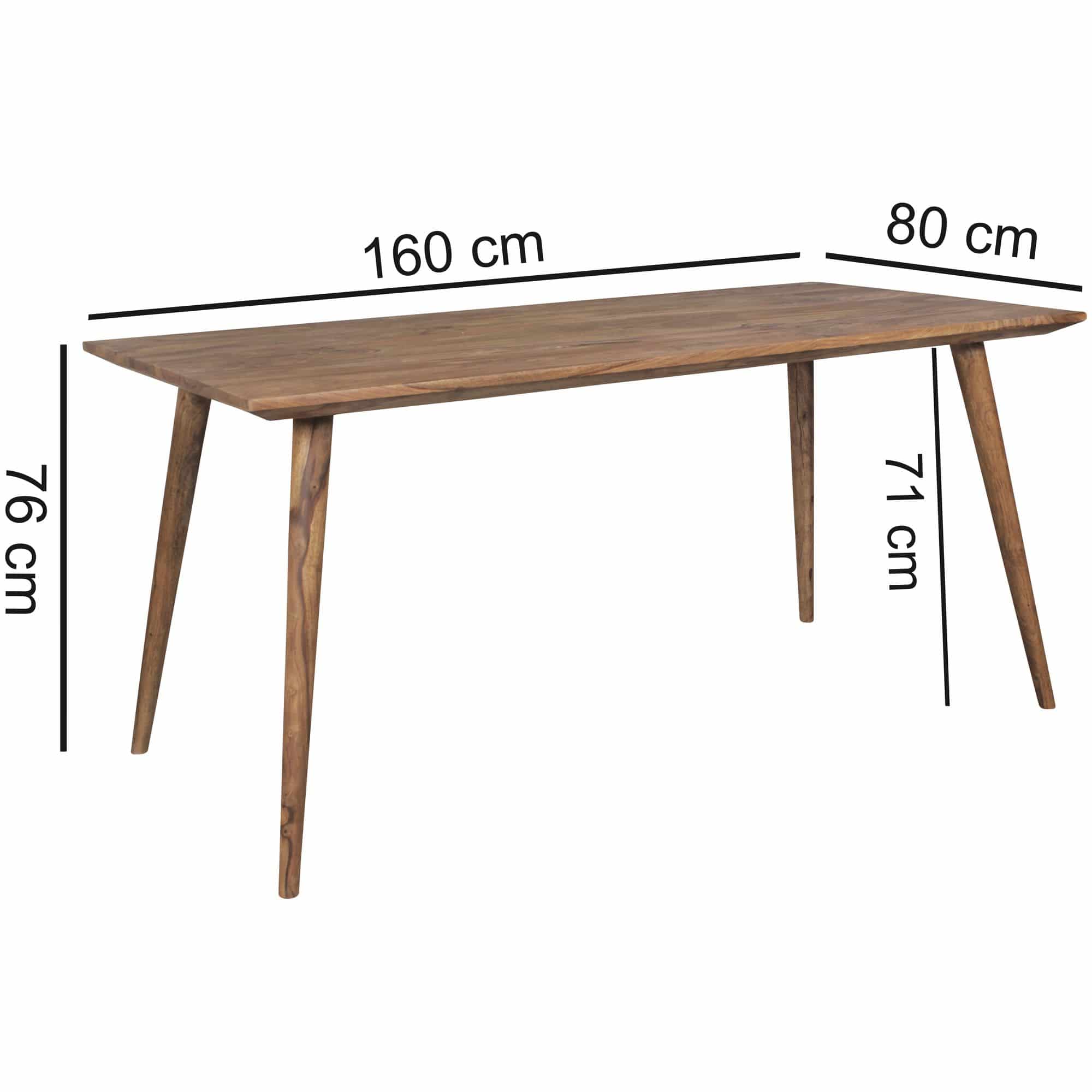 Esszimmertisch REPA 160 x 80 x 76 cm Sheesham rustikal Massiv-Holz Esszimmertisch REPA 160 x 80 x 76 cm Sheesham rustikal Massiv-Holz