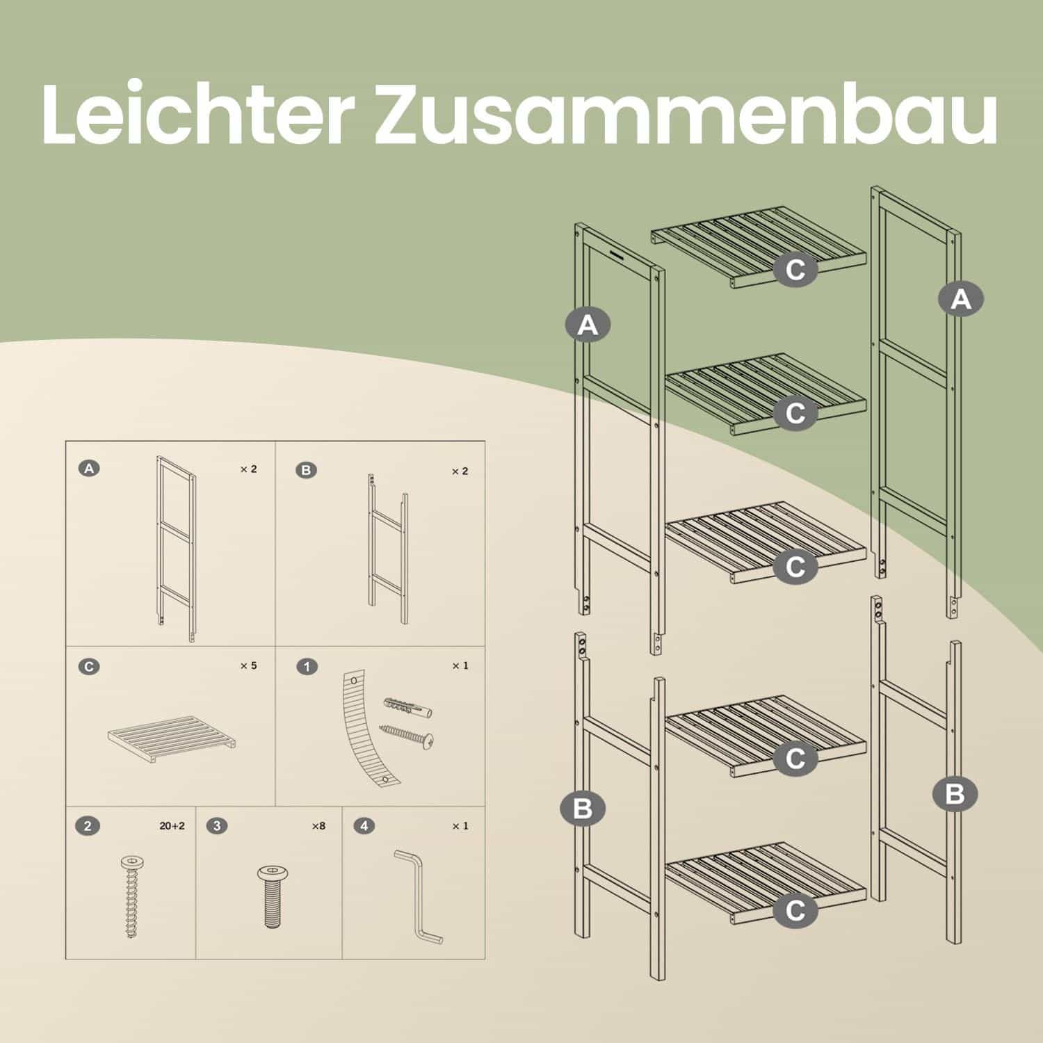 Badregal 5 Ebenen, schmales Regal stehend, multifunktionales Aufbewahrungsregal Badregal 5 Ebenen, schmales Regal stehend, multifunktionales Aufbewahrungsregal