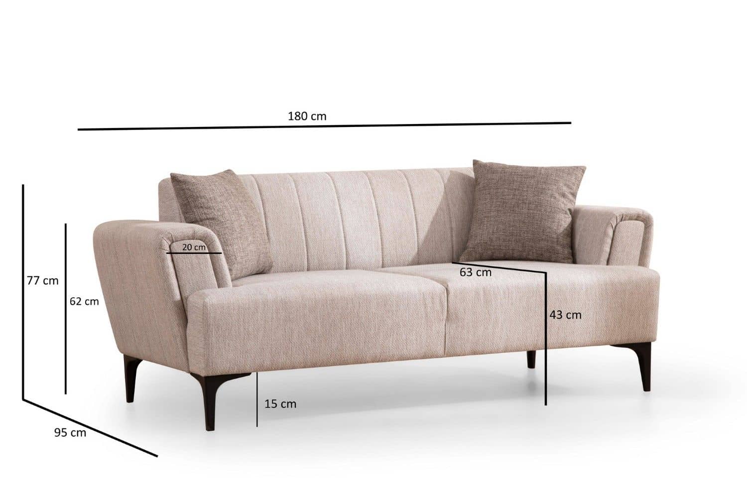 2-Sitzer-Sofa Hamlet – Mikrofaser | verschiedene Farben wählbar 2-Sitzer-Sofa Hamlet – Mikrofaser | verschiedene Farben wählbar