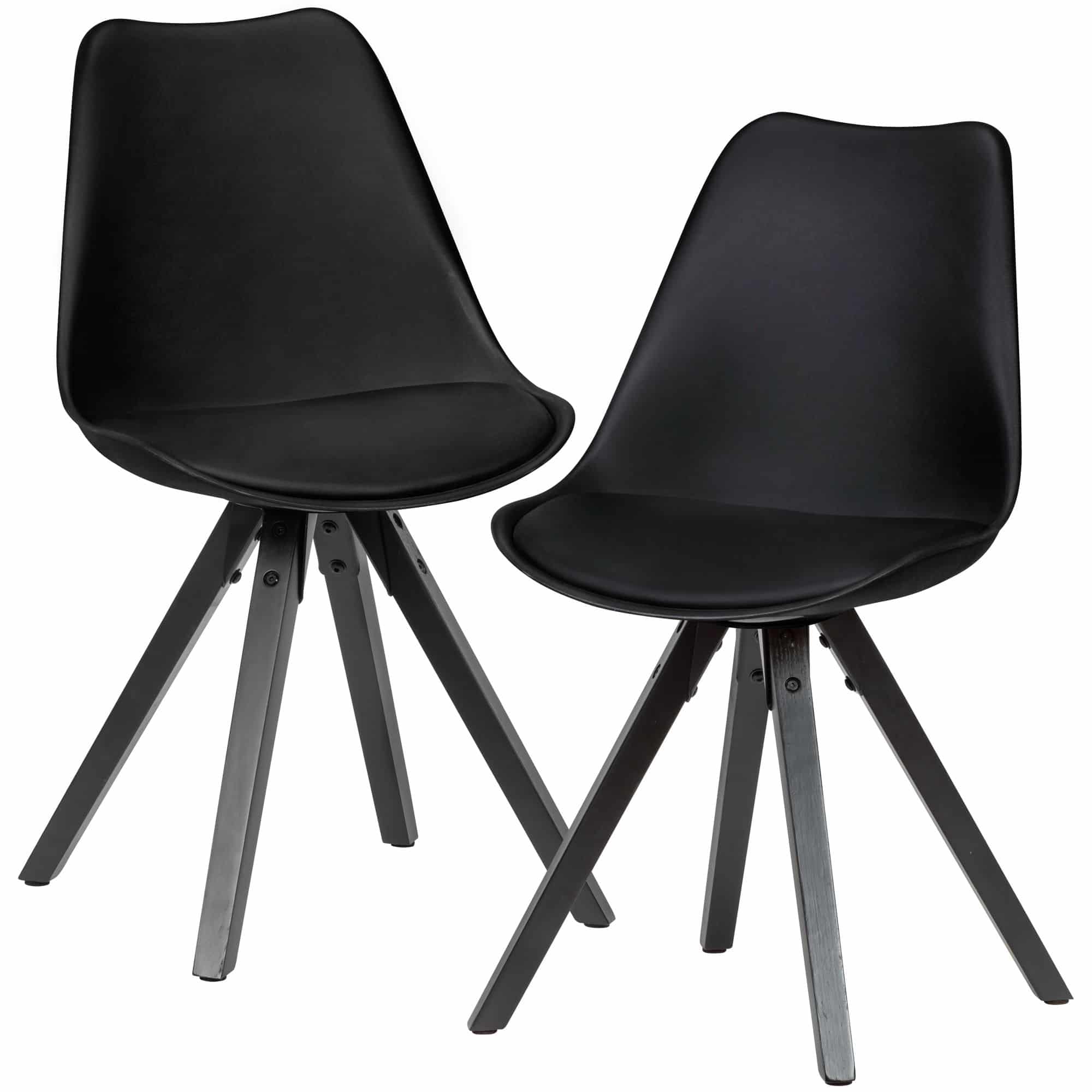 55624-WOHNLING-2er-Set-Retro-Esszimmerstuhl-schwarz-mit-schwarzen-Beinen-WL6-134-WL6-134CvGhjtxlTHVBu 2er Set Retro Esszimmerstuhl Schwarz mit Schwarzen Beinen