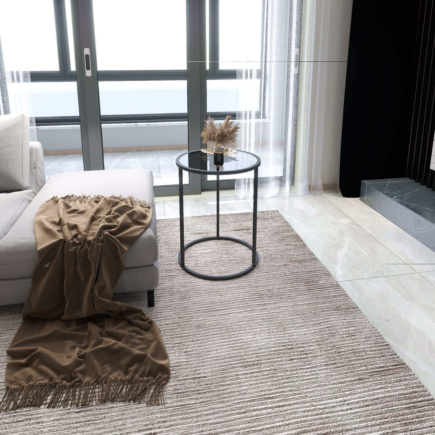 Alya Tekli - schwarz, Glass - Beistelltisch