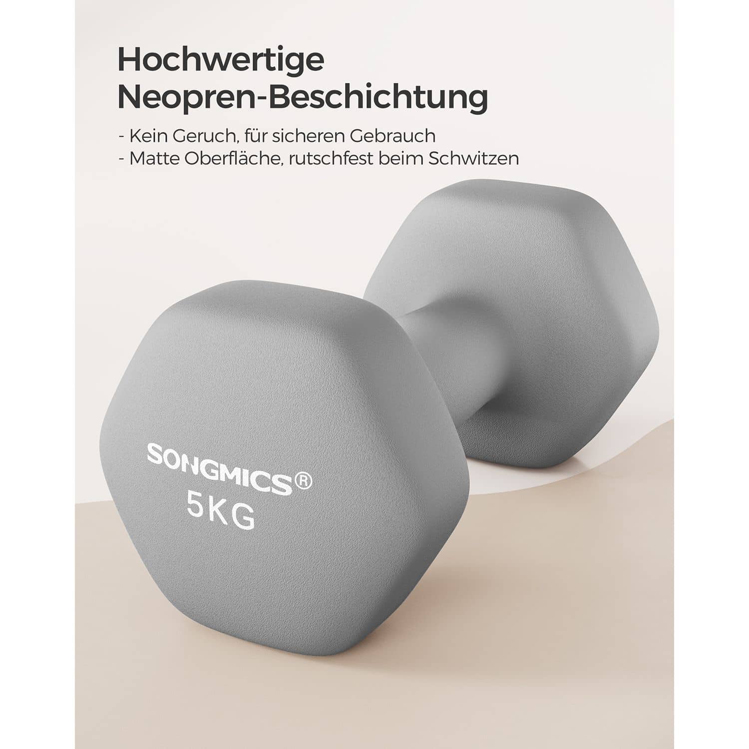 Hanteln, 2er Set, 2 x 5 kg